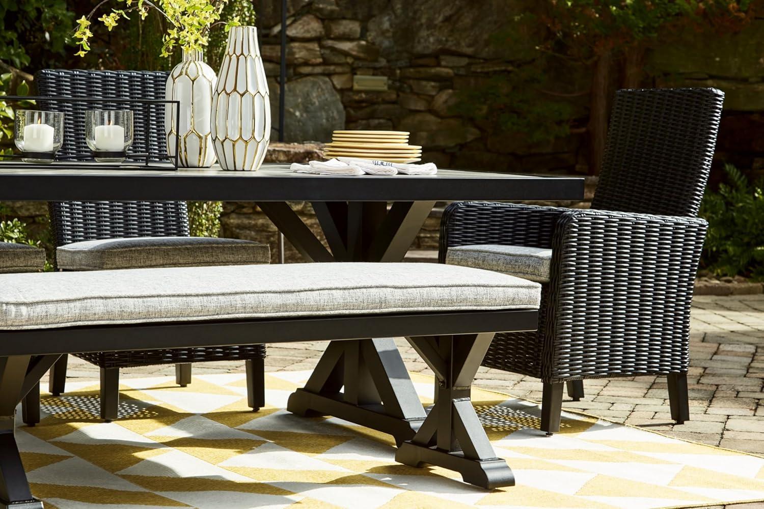 Signature Design by Ashley Beachcroft Black & Gray Outdoor Dining Table