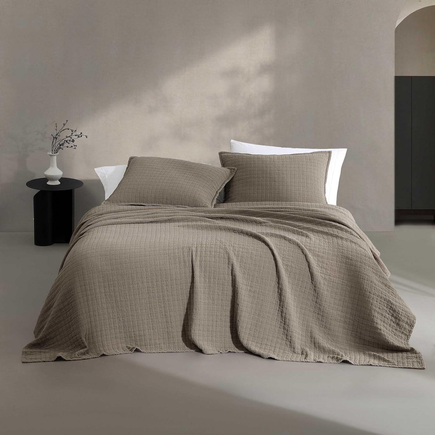 Calvin Klein Essential Garment Washed Solid Reversible Cotton Coverlet