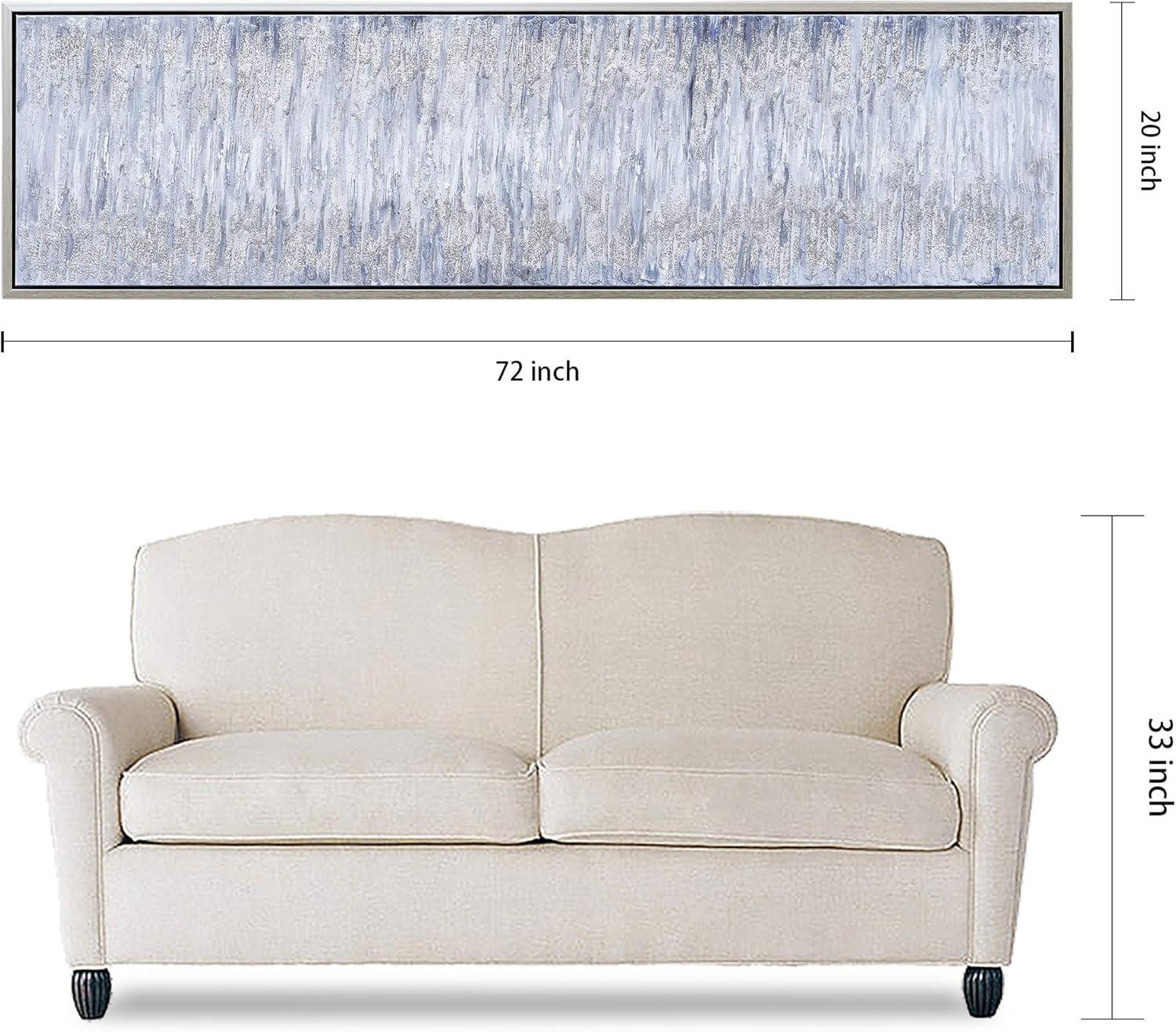 Empire Art Direct Gray Field Textured Metallic Hand Painted Wall Art, 20" x 72" x 1.5", Ready to Hang