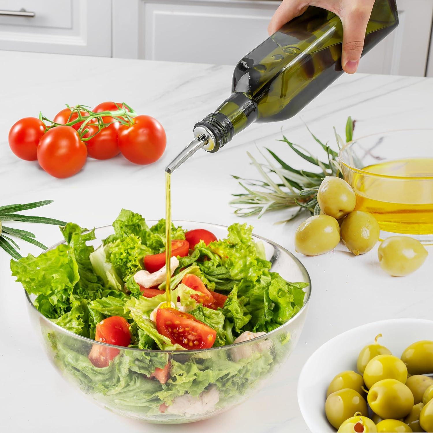 Zulay Kitchen Zulay Kitchen Olive Oil Bottle Dispenser with Pour Spout Funnel and Cork 8 pc Set 17 oz