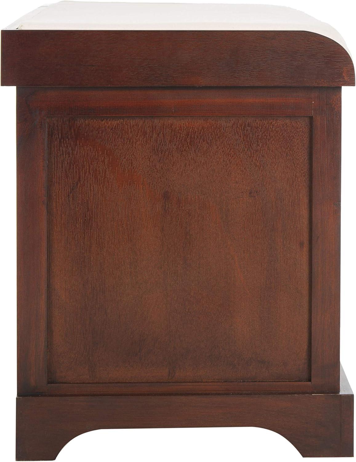 Freddy Wicker Storage Bench - Cherry - Safavieh