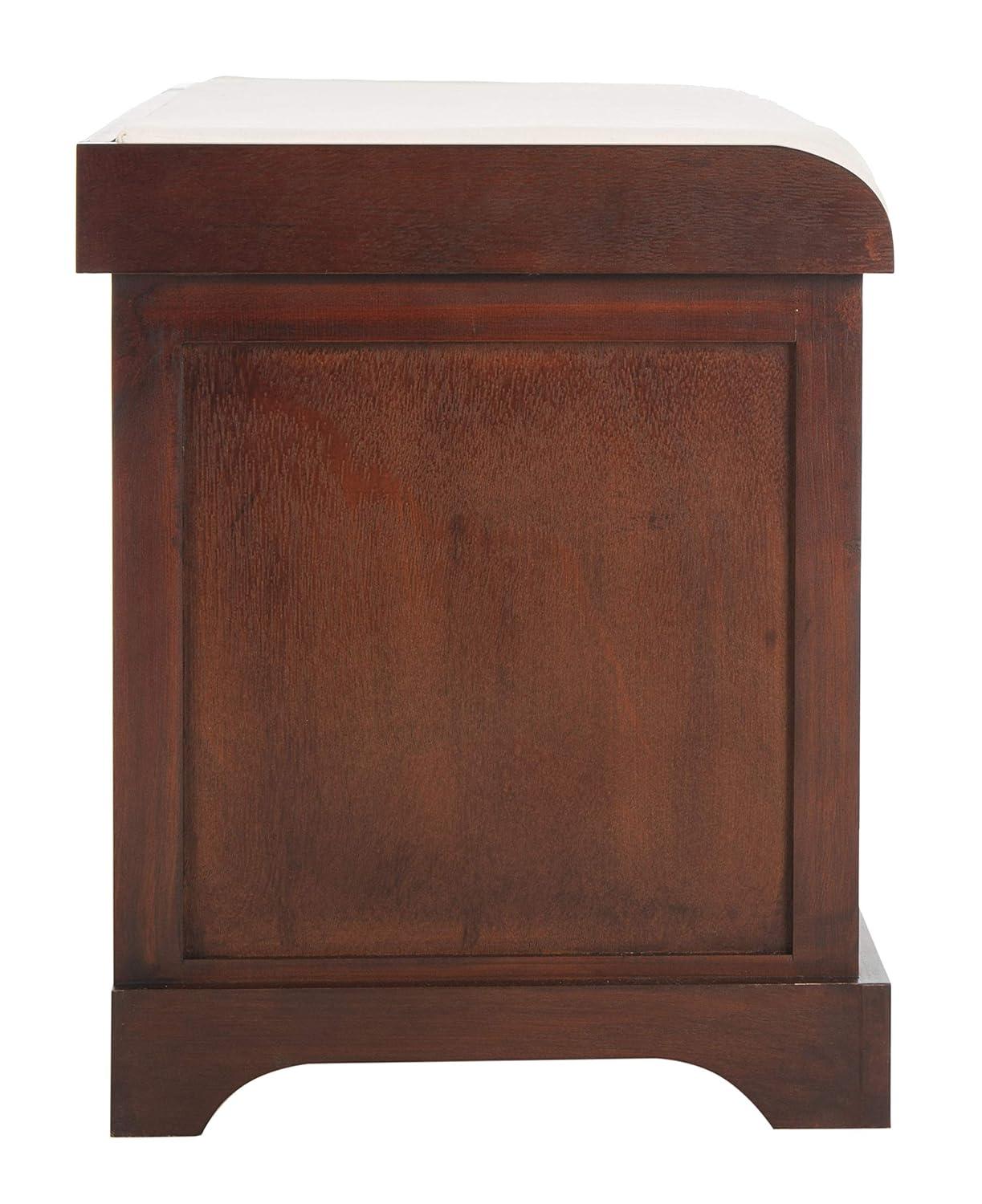 Freddy Wicker Storage Bench - Cherry - Safavieh