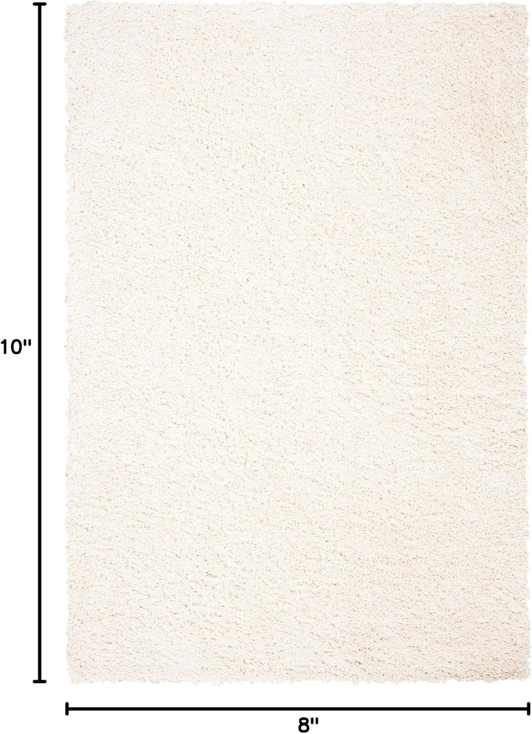 August Shag AUG200 Power Loomed Indoor Area Rug - Ivory - 8'x10' - Safavieh