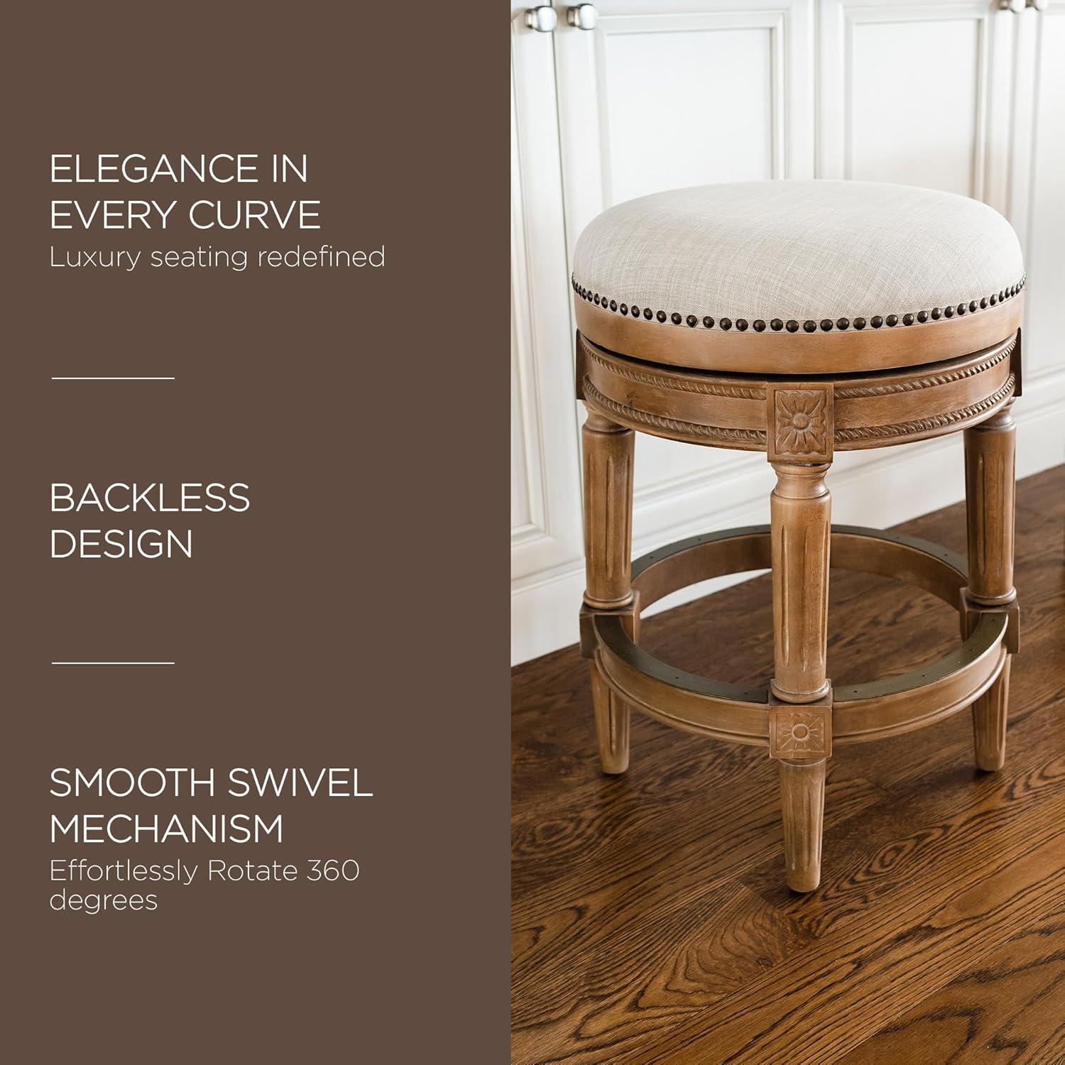Maven Lane Maven Lane Pullman Backless Stool with Fabric Upholstery