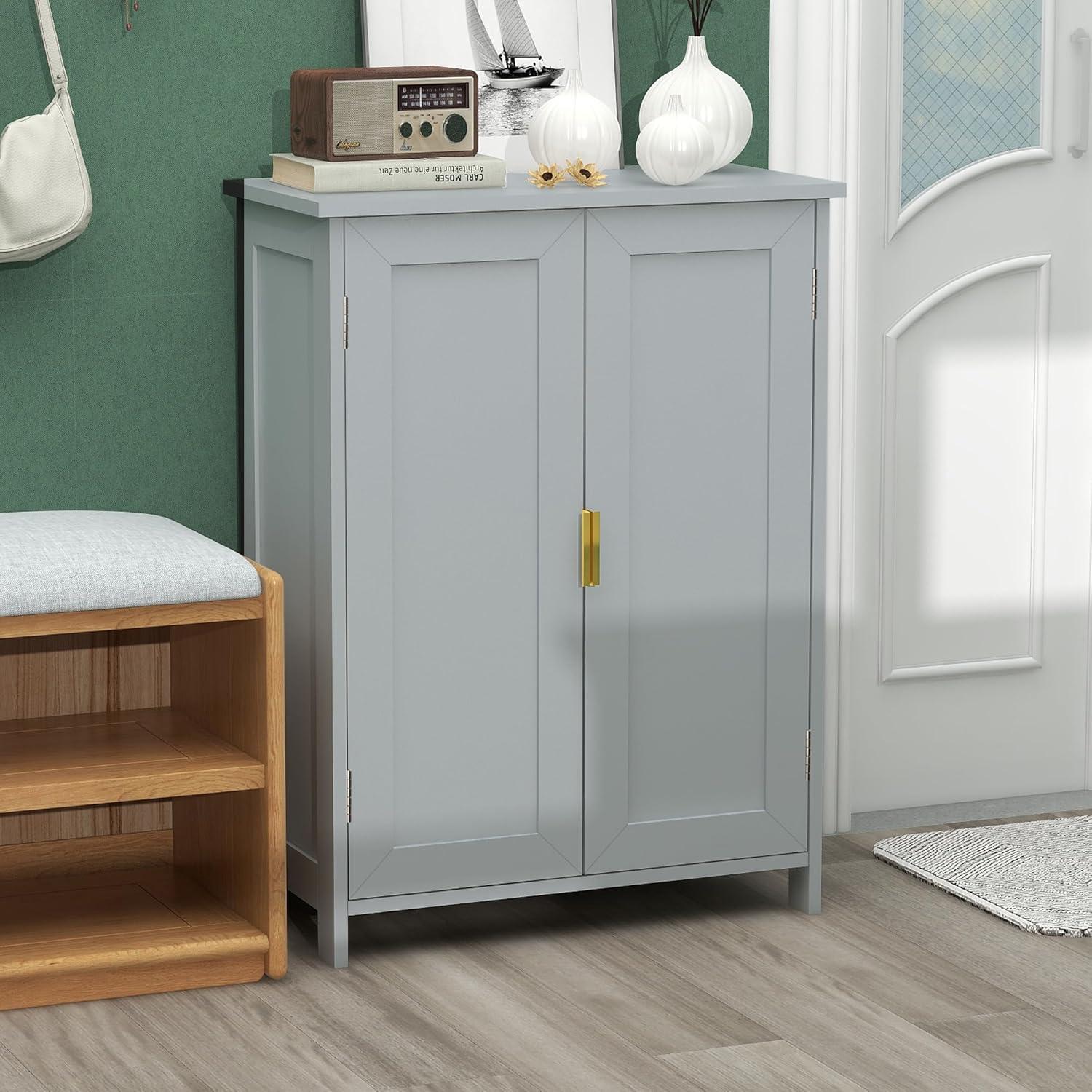 Bathroom Storage Cabinet, Freestanding with 2 Doors,Towel Cabinet for Bathroom Floor Cabinet