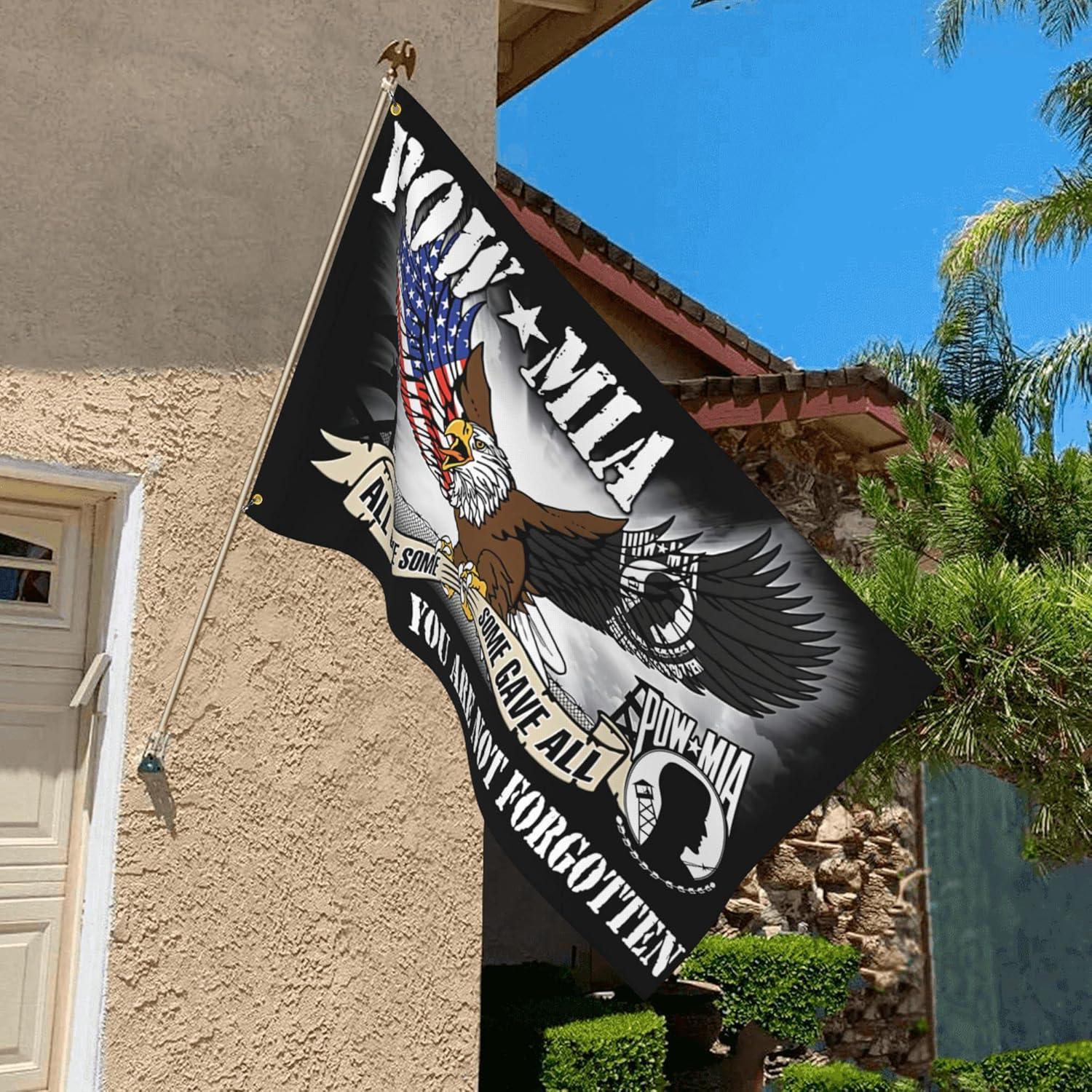 US American Pow Mia Eagle Flag 3x5 Outdoor- All Gave Some Some Gave All Flags Indoor Outdoor Banner