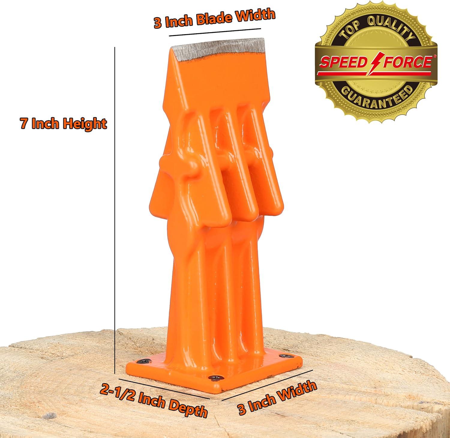 Firewood Kindling Log Wood Splitter – No Axe!Wedge Point Splits Firewood