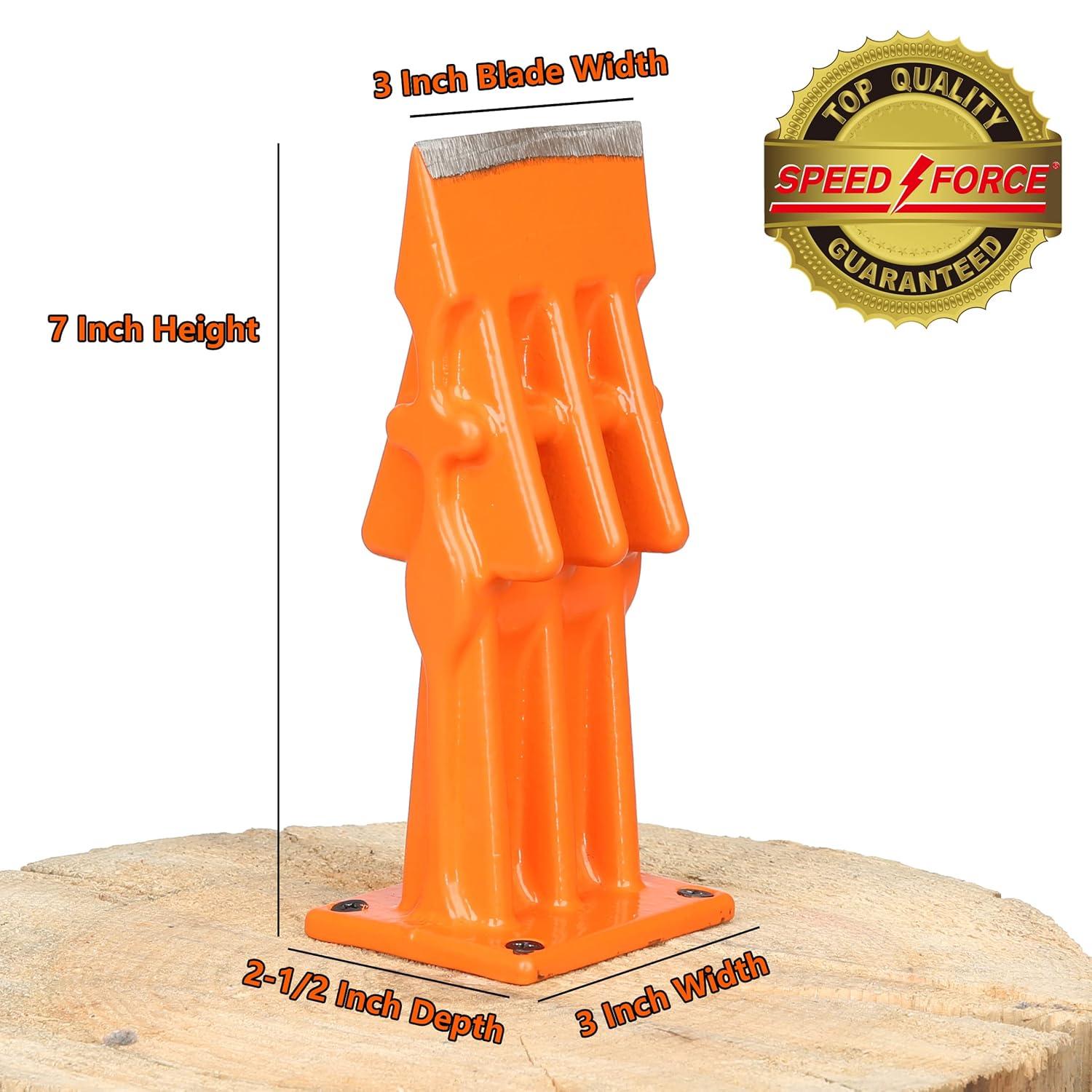 Firewood Kindling Log Wood Splitter – No Axe!Wedge Point Splits Firewood