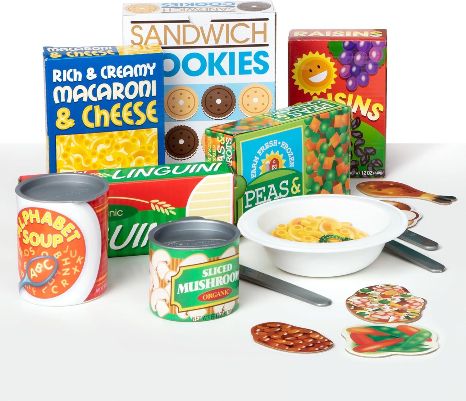 Melissa & Doug Deluxe Kitchen Collection Cooking & Play Food Set – 58 Pieces