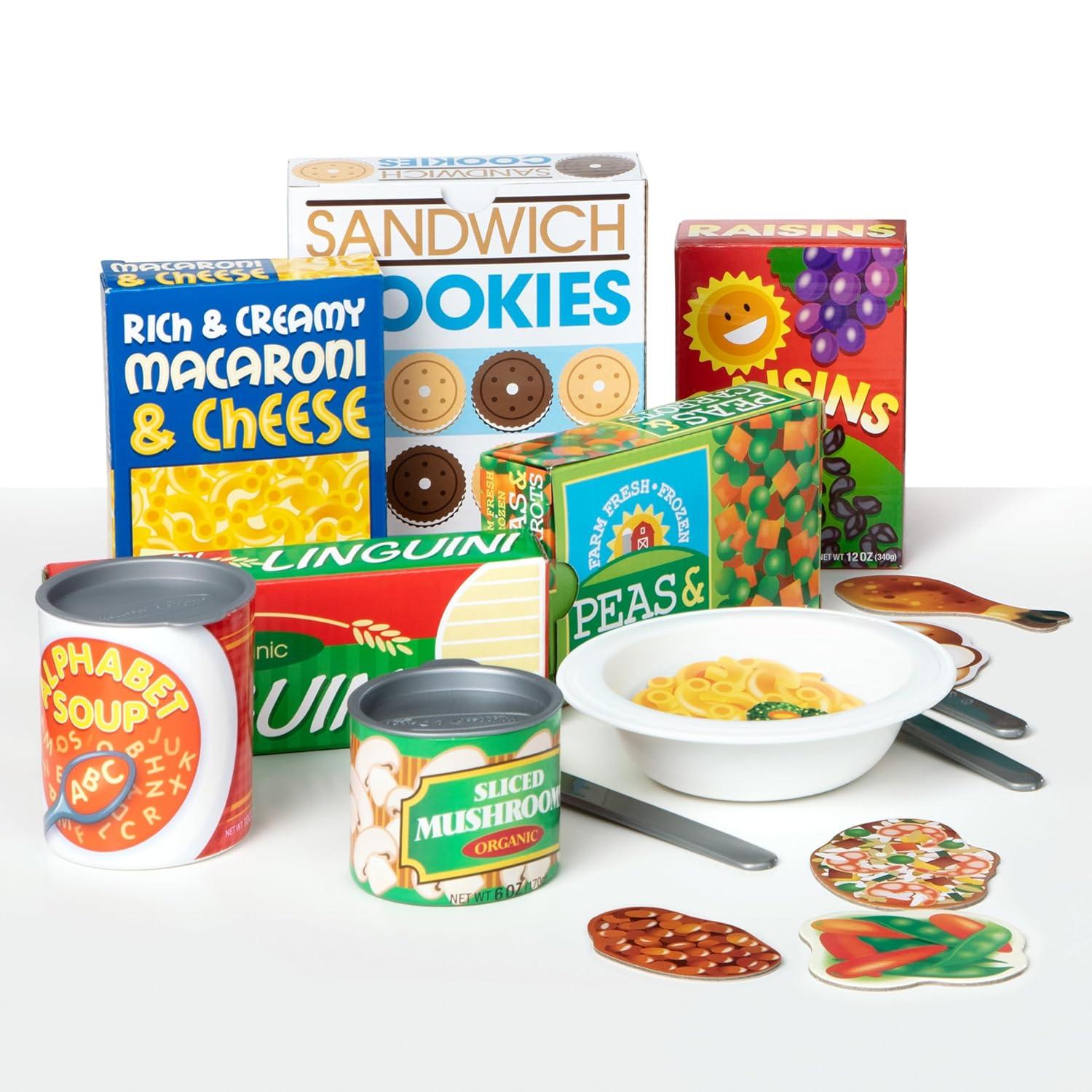 Melissa & Doug Deluxe Kitchen Collection Cooking & Play Food Set – 58 Pieces