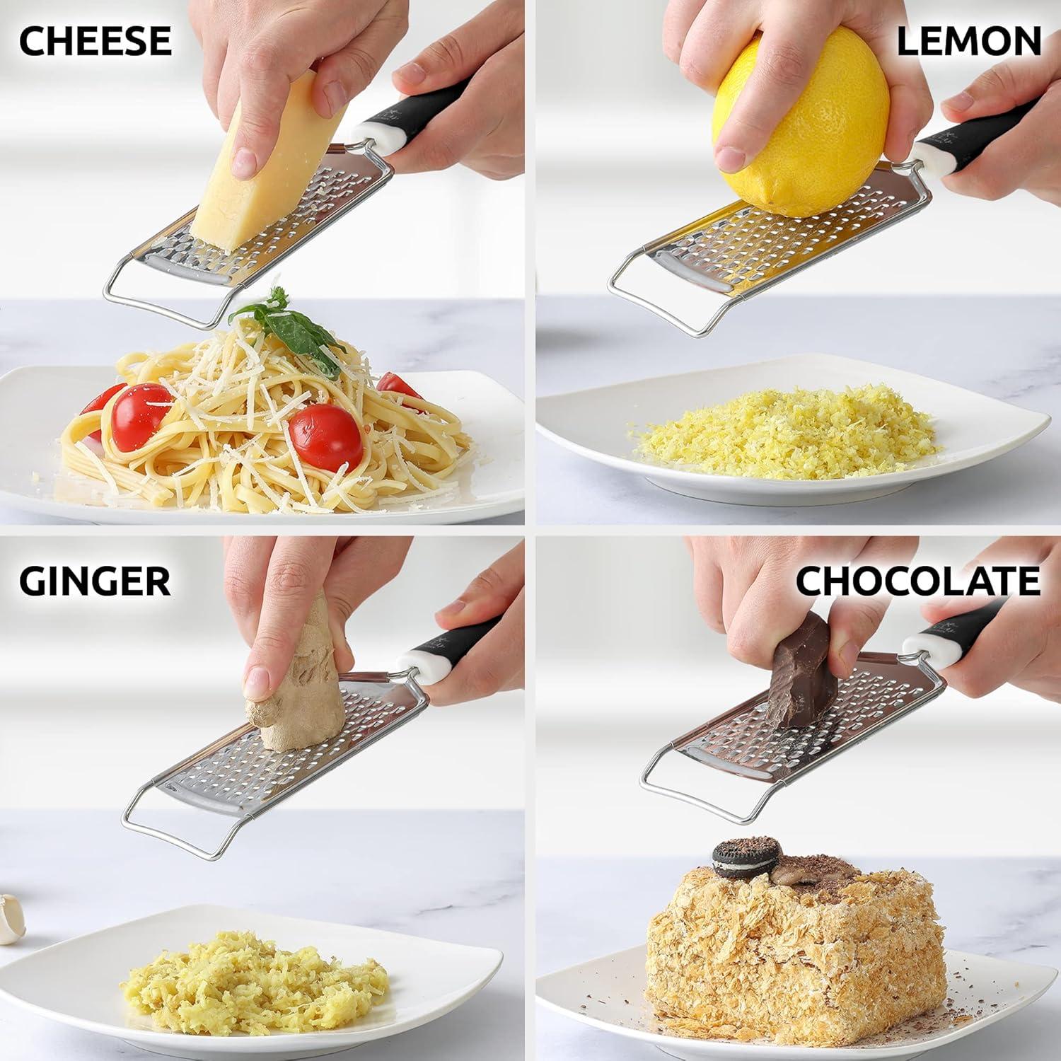Zulay Kitchen Zulay Kitchen Professional Stainless Steel Flat Handheld Cheese Grater