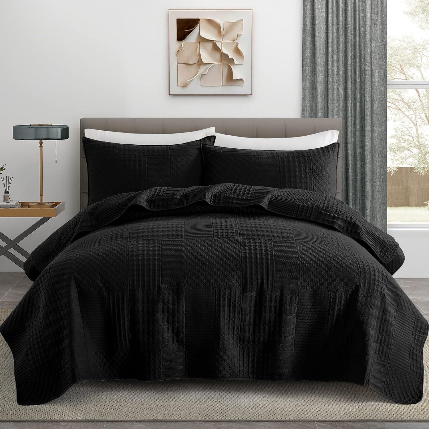 Madison Park Keaton Barwick Reversible Solid 3 Piece Quilt Set