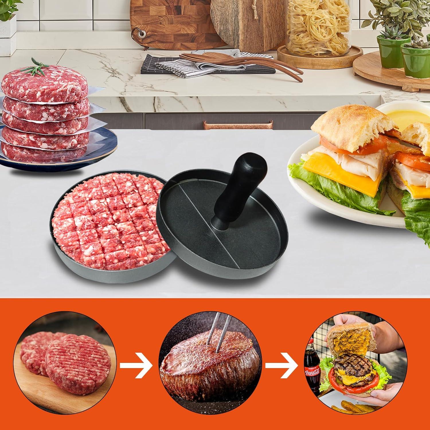Meat Grinder Attachment for Kitchenaid Stand Mixer with 4 Grinding Plates, Cheese Grater Attachment for kitchenaid Stand Mixer with 3 Metal Sausage Stuffer Tubes, Salad Maker, Burger Press & 3 Blades