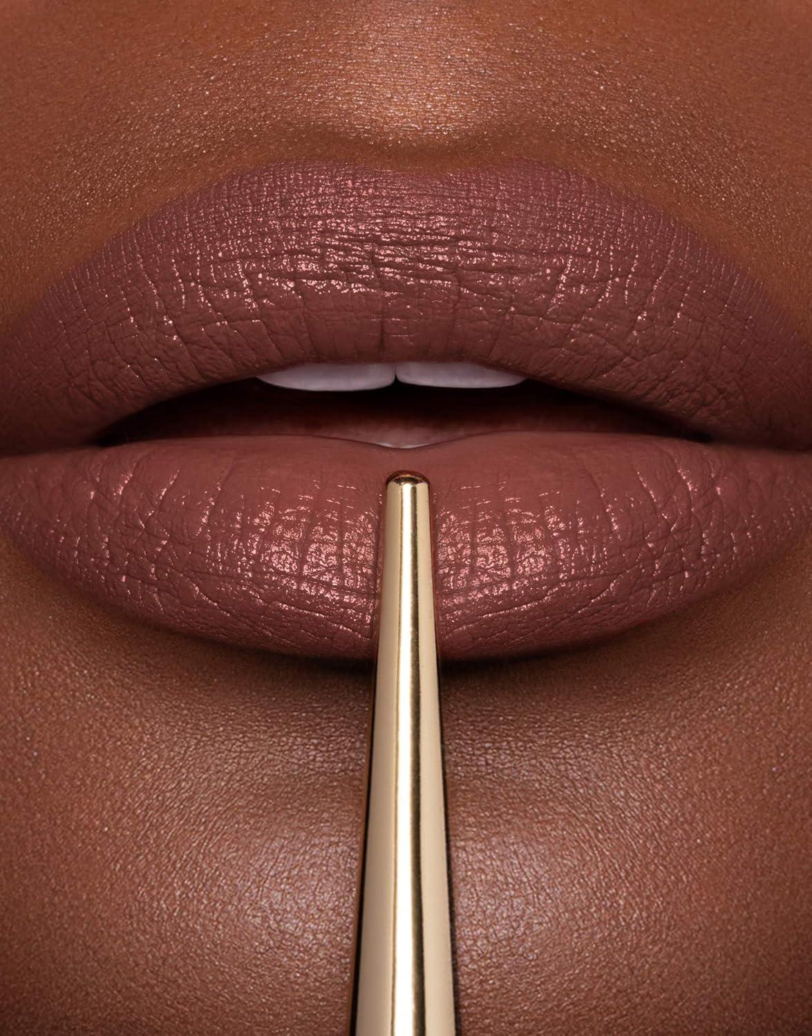 Terracotta Rose Long-Wearing Satin Liquid Lipstick with Gold Applicator