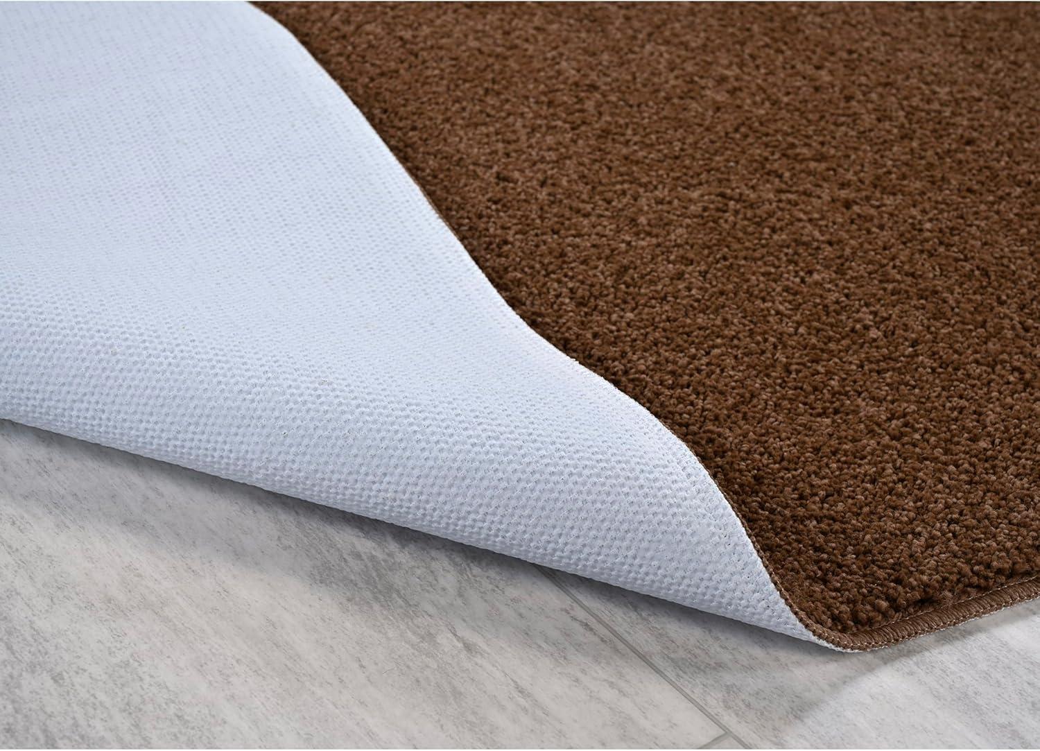 Garland Rug Gramercy Washable Bath Rug Set, 2 Piece (20"x34" & 17"x24") Cinnamon