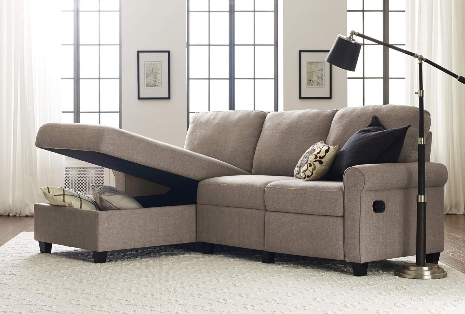 Serta Copenhagen Reclining Sectional Sofa with Storage Chaise