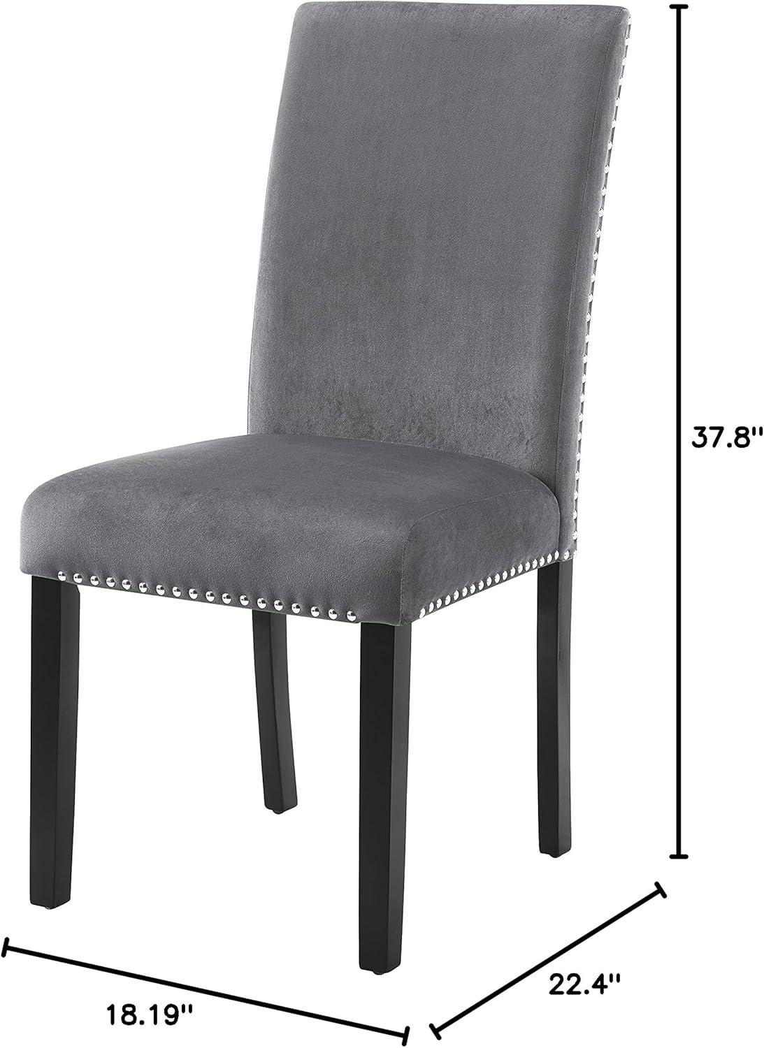 New Classic Furniture Celeste Solid Wood Dining Chairs in Gray (Set of 6)