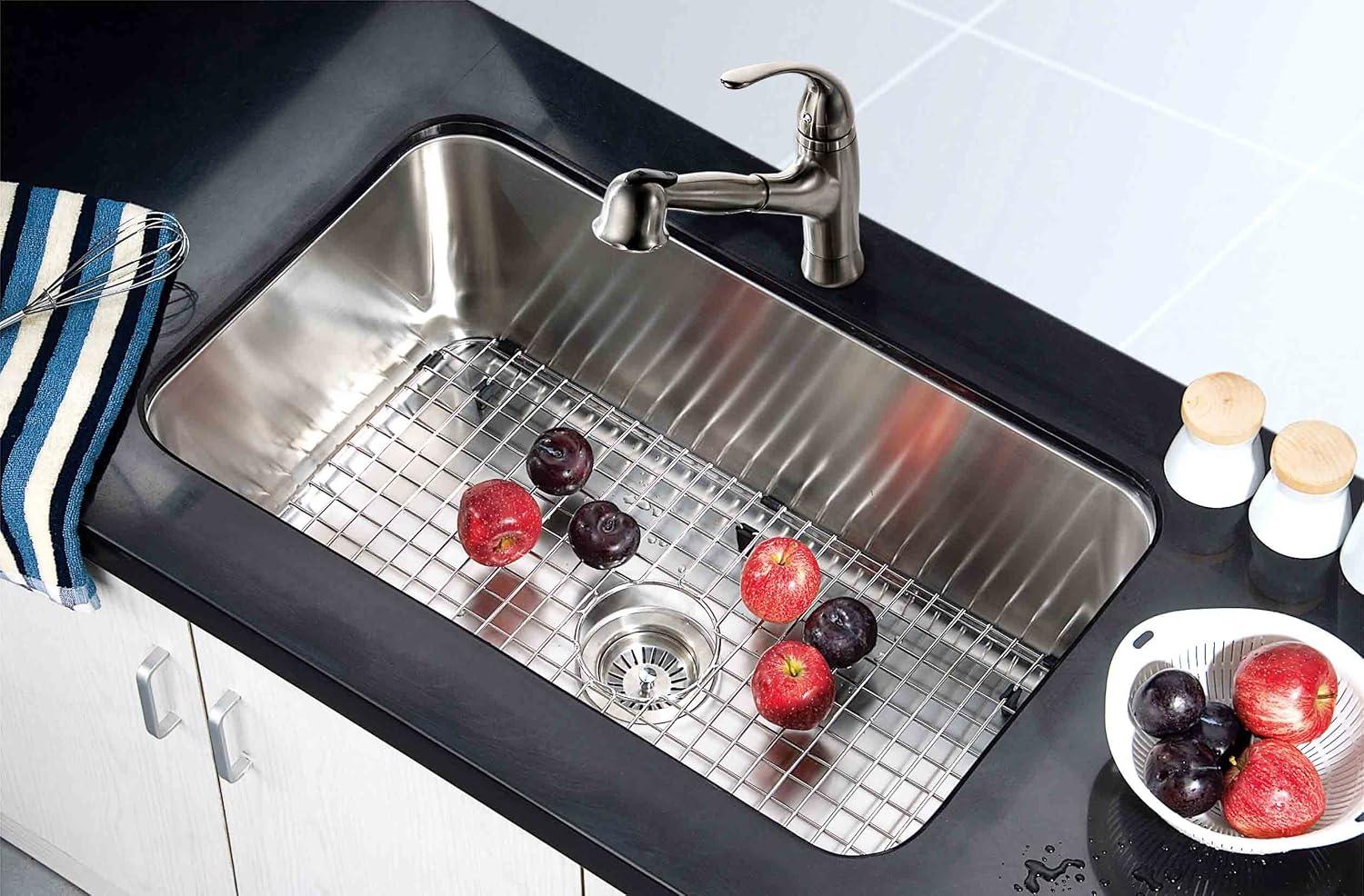 30.38" L x 18.5" W Undermount Rectangular Single Bowl Stainless Steel Kitchen Sink