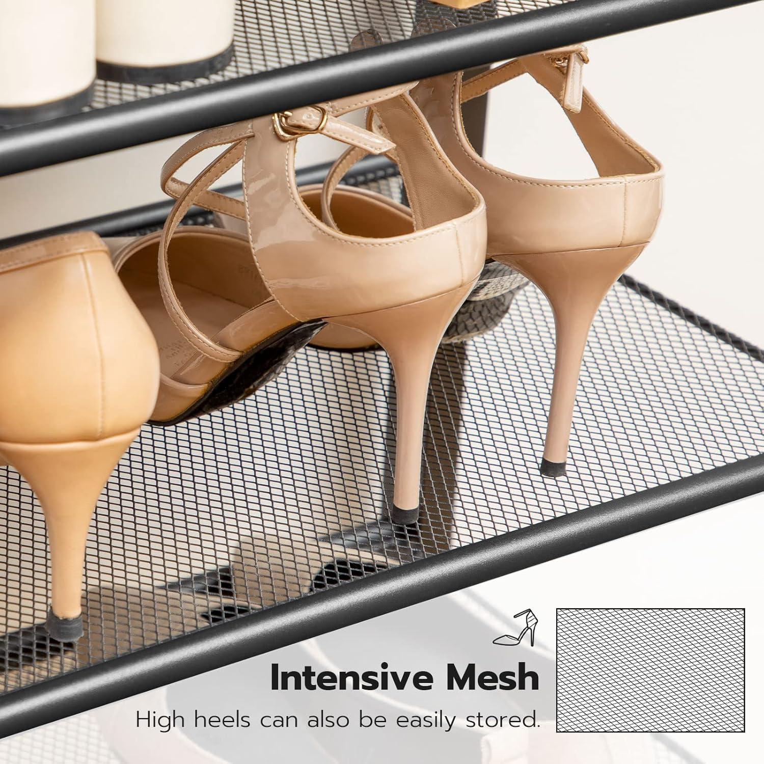 HOOBRO 5-Tier Shoe Rack Storage with Adjustable Shelf for 16 Pairs Shoes Entryway Hallway BF01XJ01