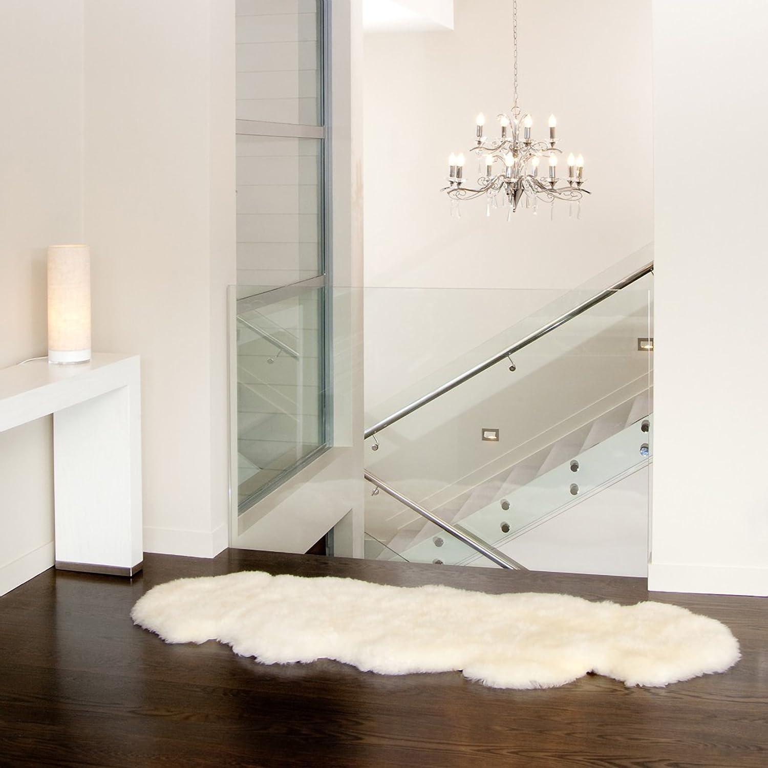 Natural New Zealand Sheepskin Double Rug | Natural | 2'x6'