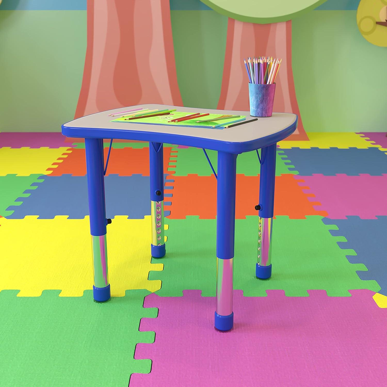 Flash Furniture Goddard Rectangle Plastic Adjustable Height Kids Activity Table & Reviews | Wayfair