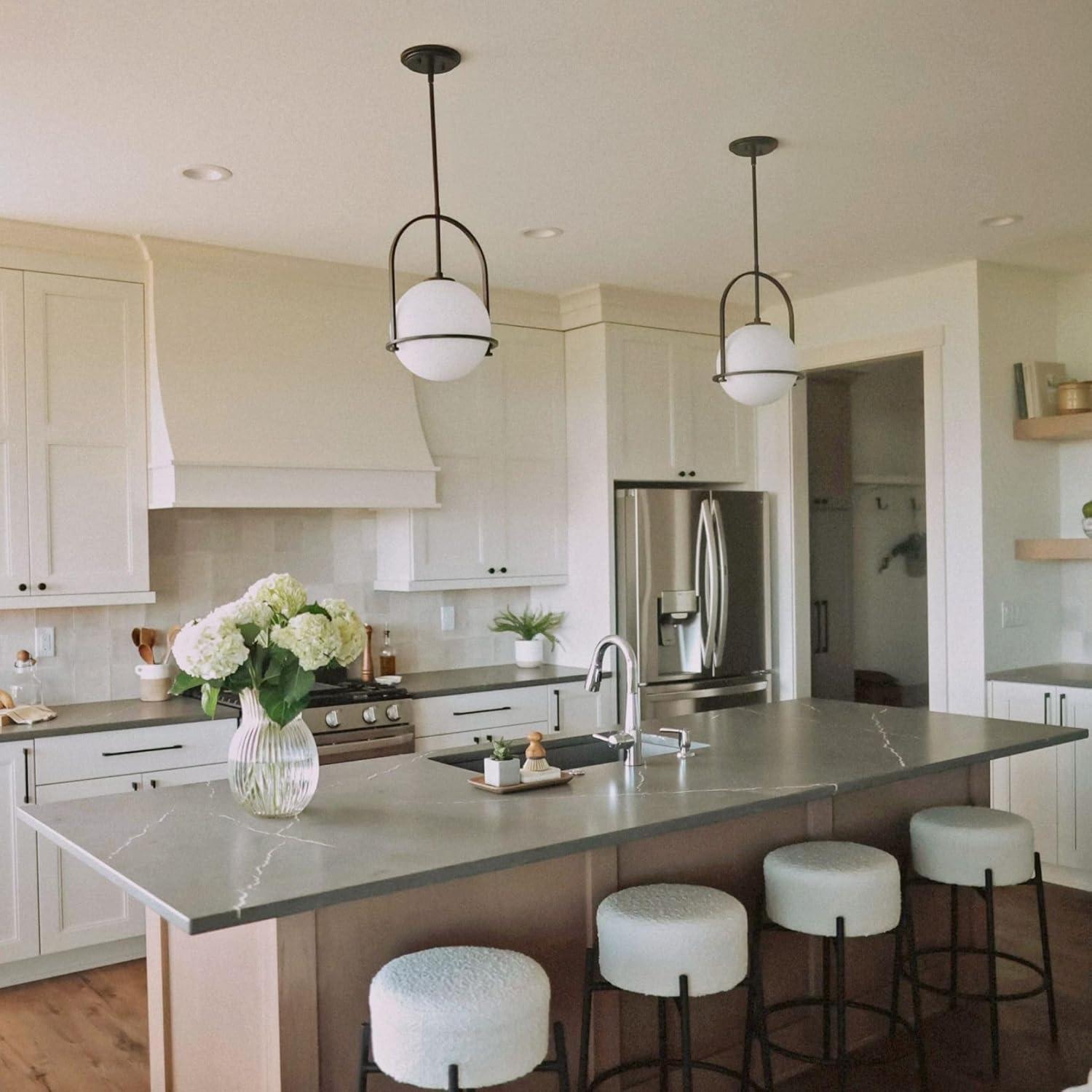 Upholstered Counter Stool with Metal Frame