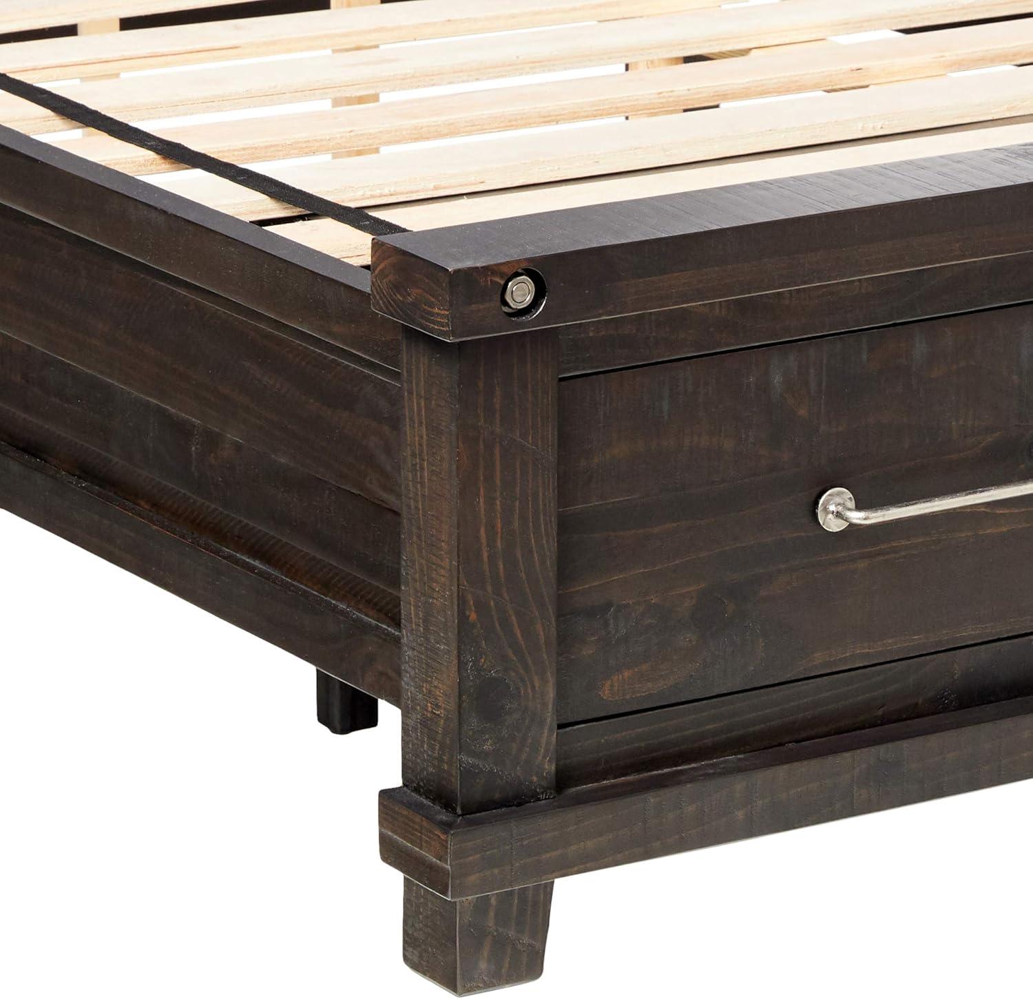 Yosemite Cafe Solid Wood Panel Storage Bed