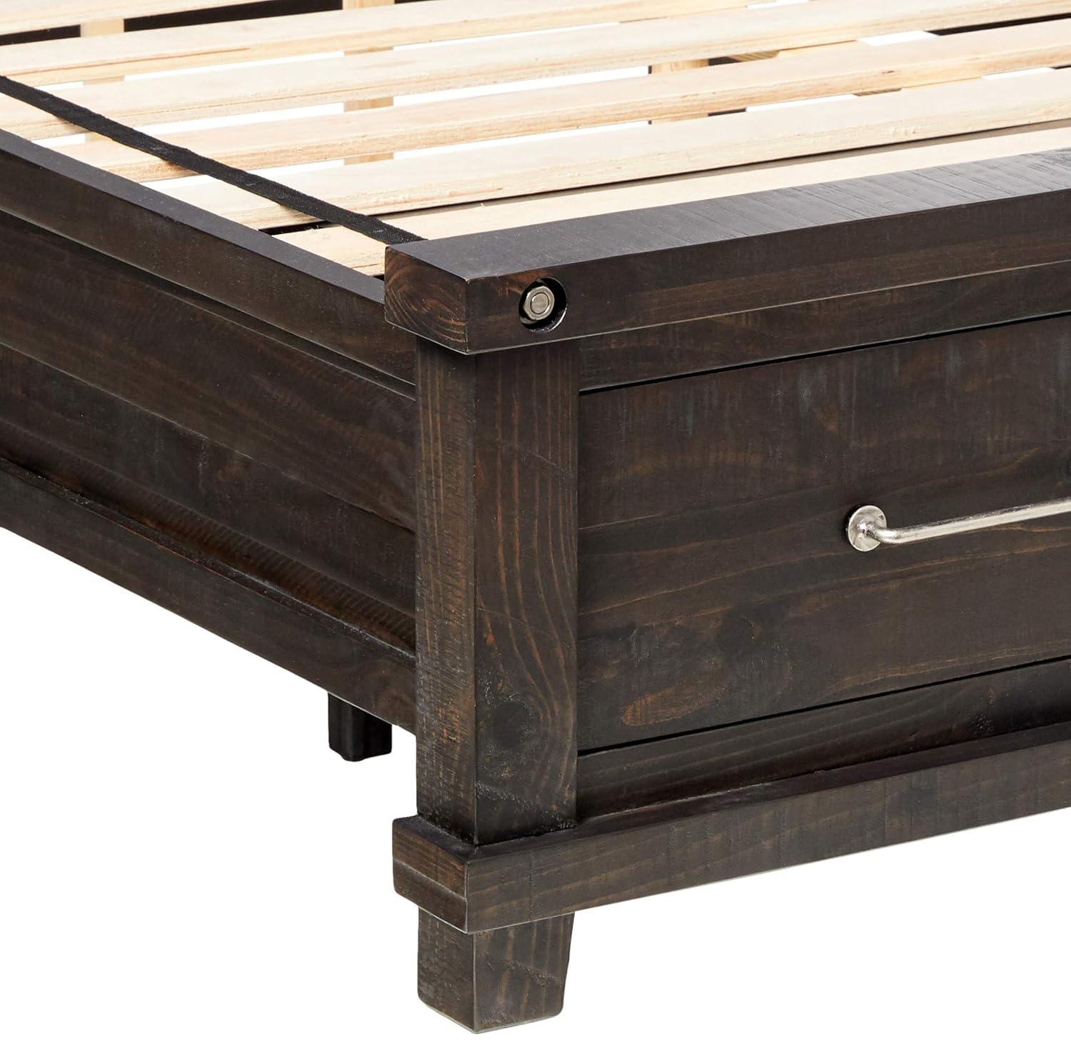 Yosemite Cafe Solid Wood Panel Storage Bed