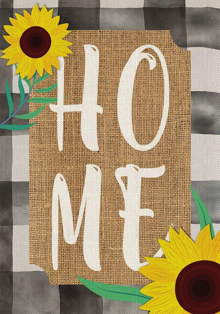 Briarwood Lane Farm House Home Summer Burlap Garden Flag Sunflowers Double-Sided 18" x 12.5"