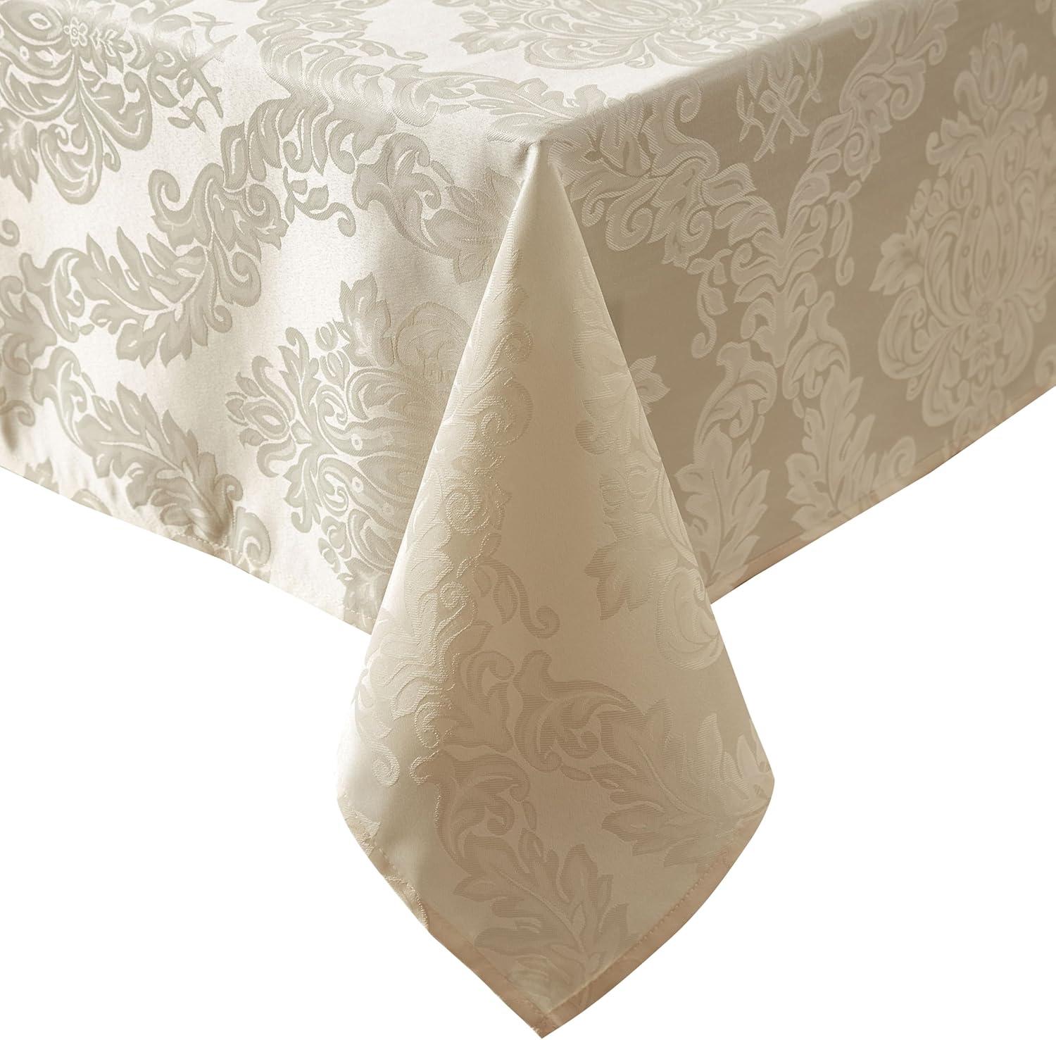 Ophelia & Co. Burchfield Solid Floral Jacquard Damask Polyester Tablecloth