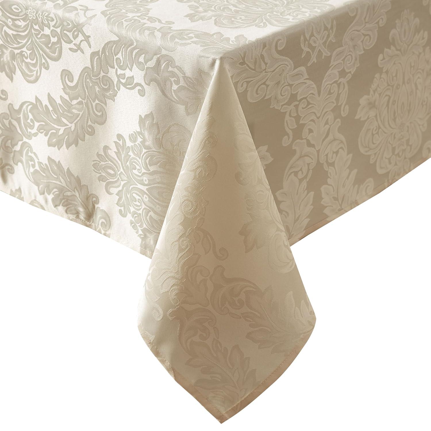 Ophelia & Co. Burchfield Solid Floral Jacquard Damask Polyester Tablecloth