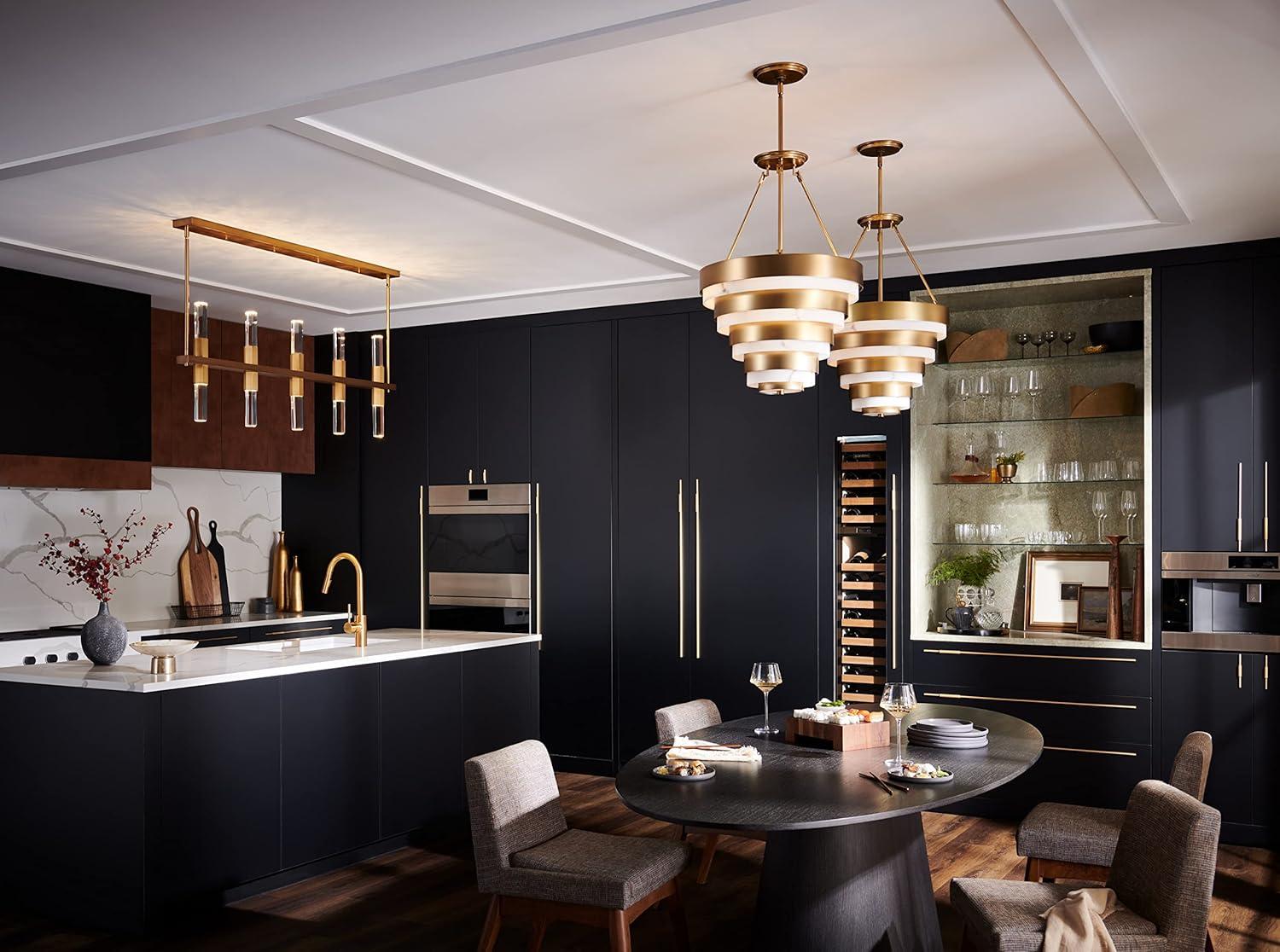 Fredrick Ramond Cecily 10-Light Linear Pendant with Faceted Crystal Rods
