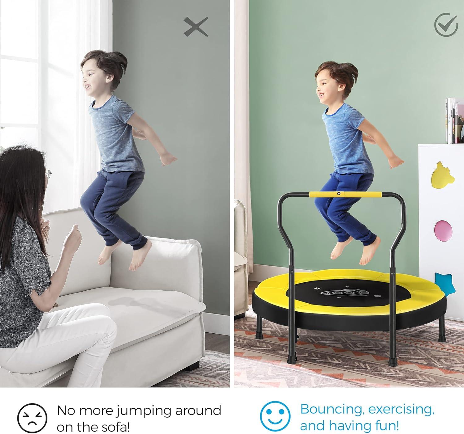 SONGMICS Trampoline for Kids,Toddler Trampoline for Indoor and Outdoor, 36"