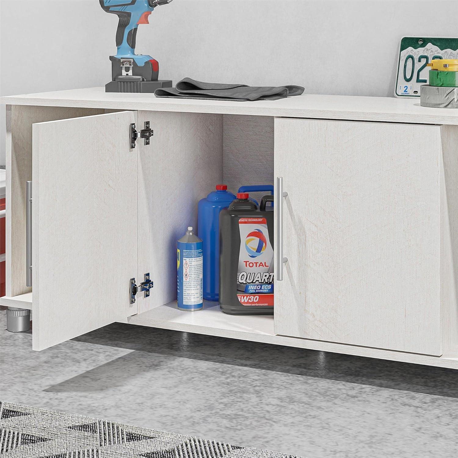 SystemBuild Evolution Camberly Shoe Storage Bench, Ivory Oak