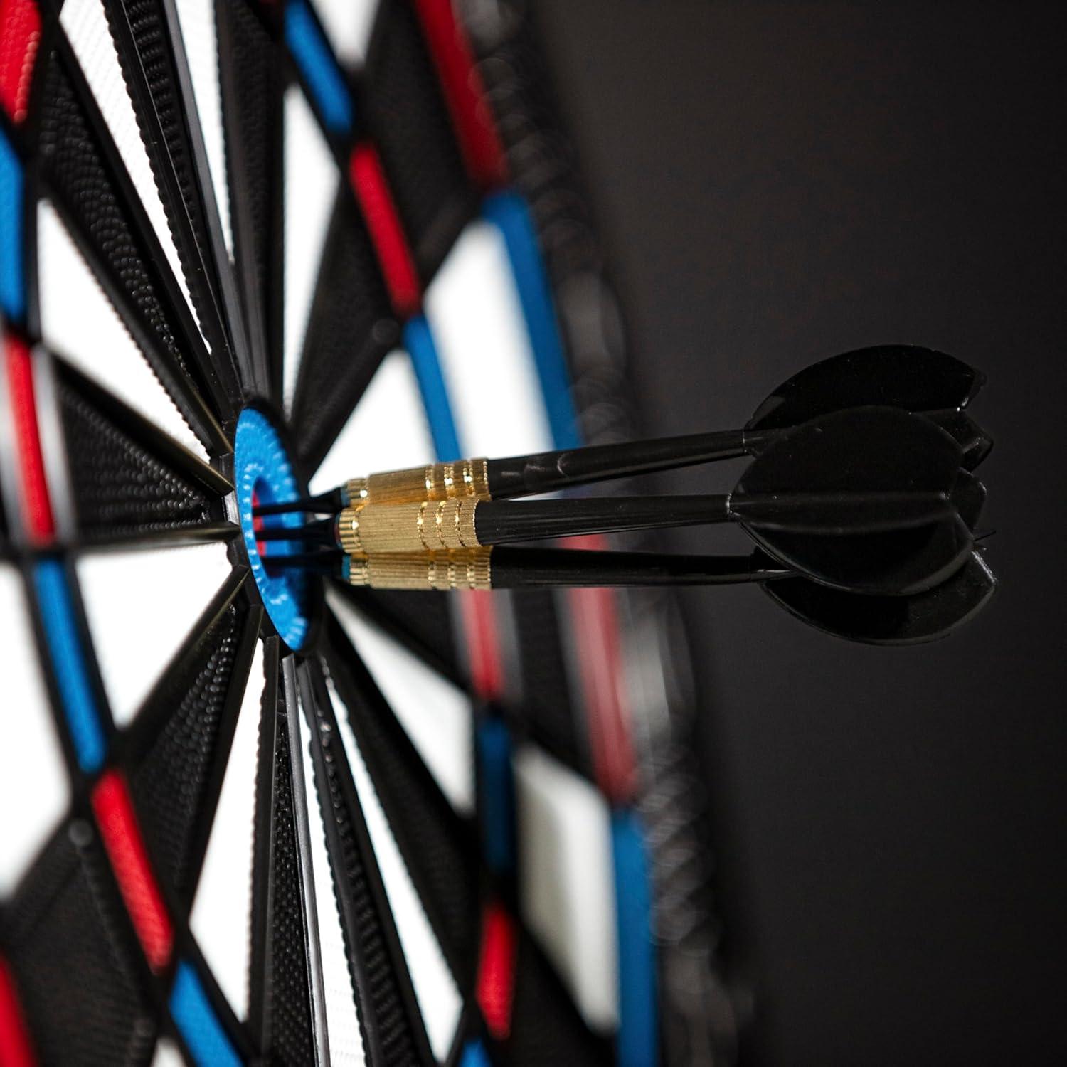 Accudart 12pk Soft Tip Dart Set - 4 Team Colors - White, Blue, Red, Black - Steel Barrels - Multi Use - One Piece Construction