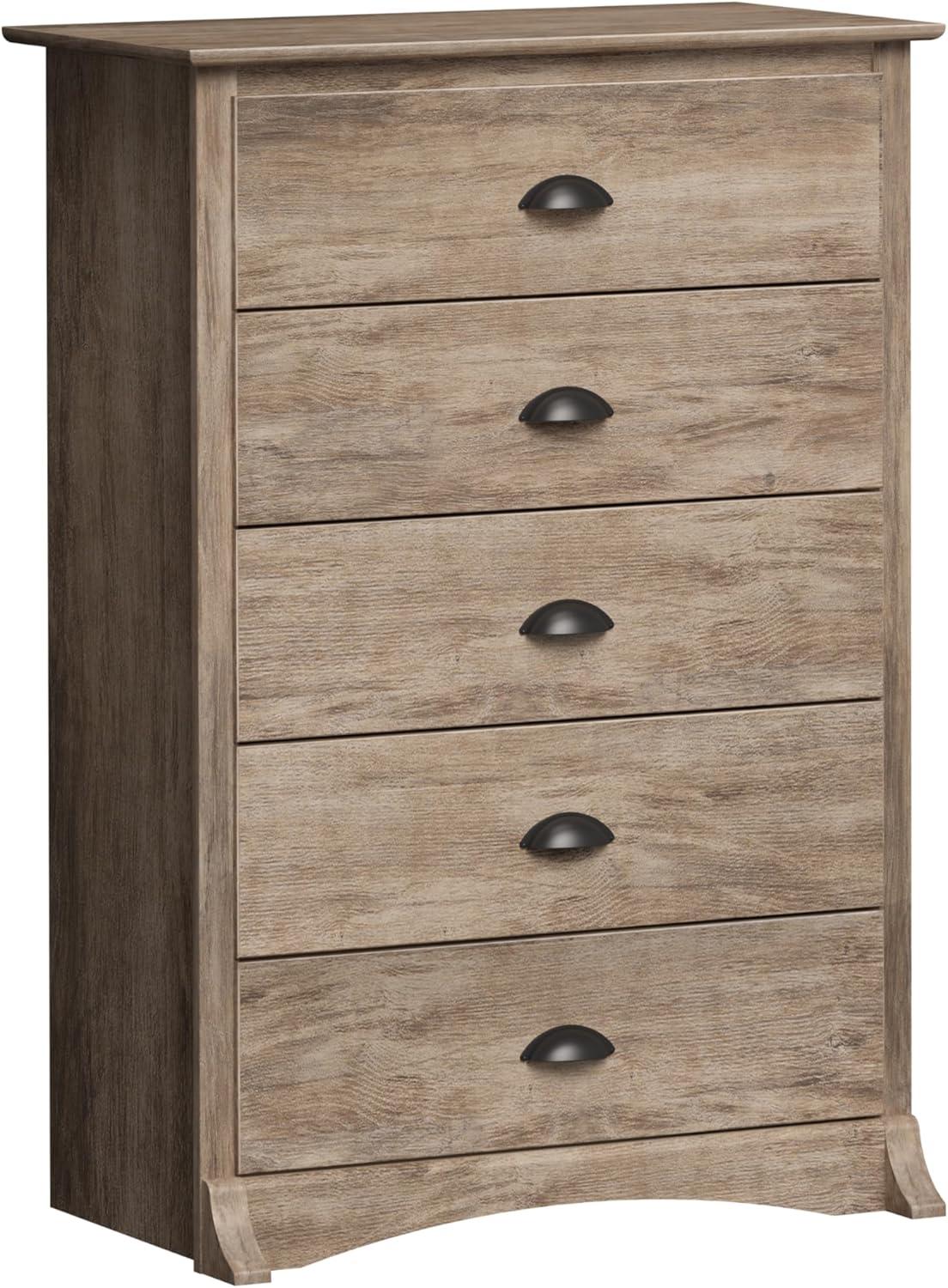 5 Drawer Salt Spring Dresser Drifted Gray - Prepac