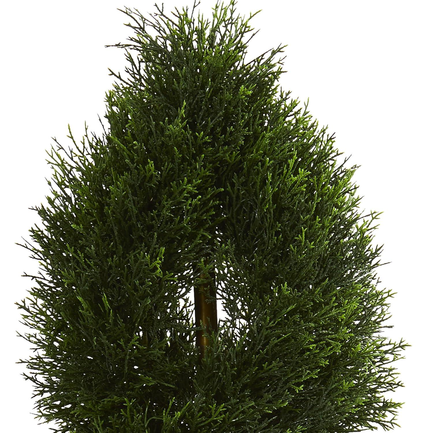 Double Pond Cypress Spiral Artificial Topiary Tree UV Resistant (Indoor - Outdoor)