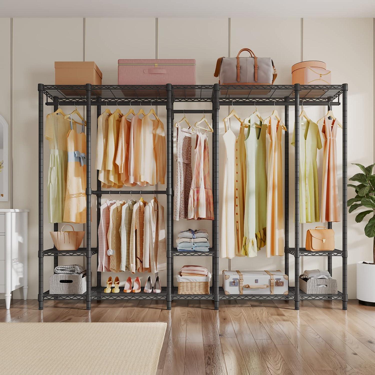 89.8'' Metal Freestanding Garment Rack