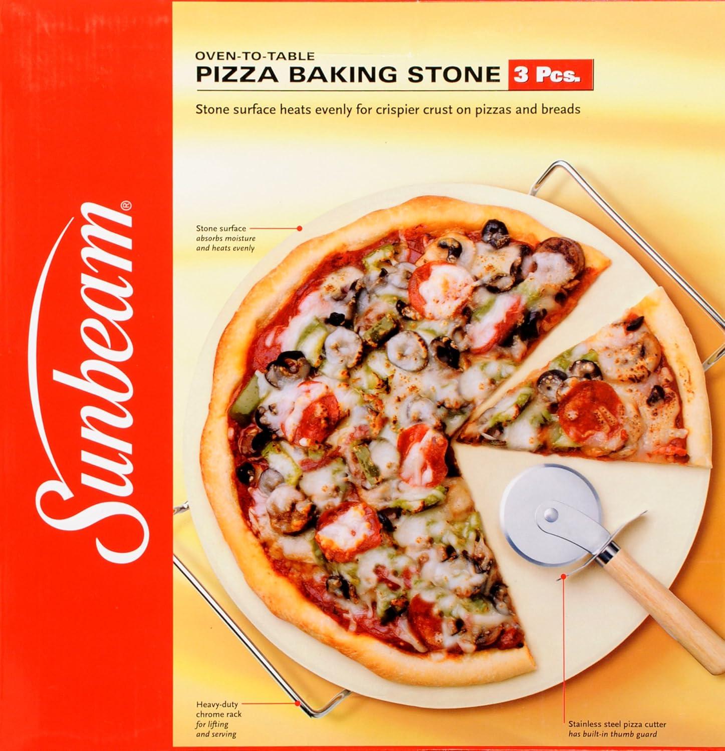 Sunbeam 3-Piece Pizza Baking Stone Set