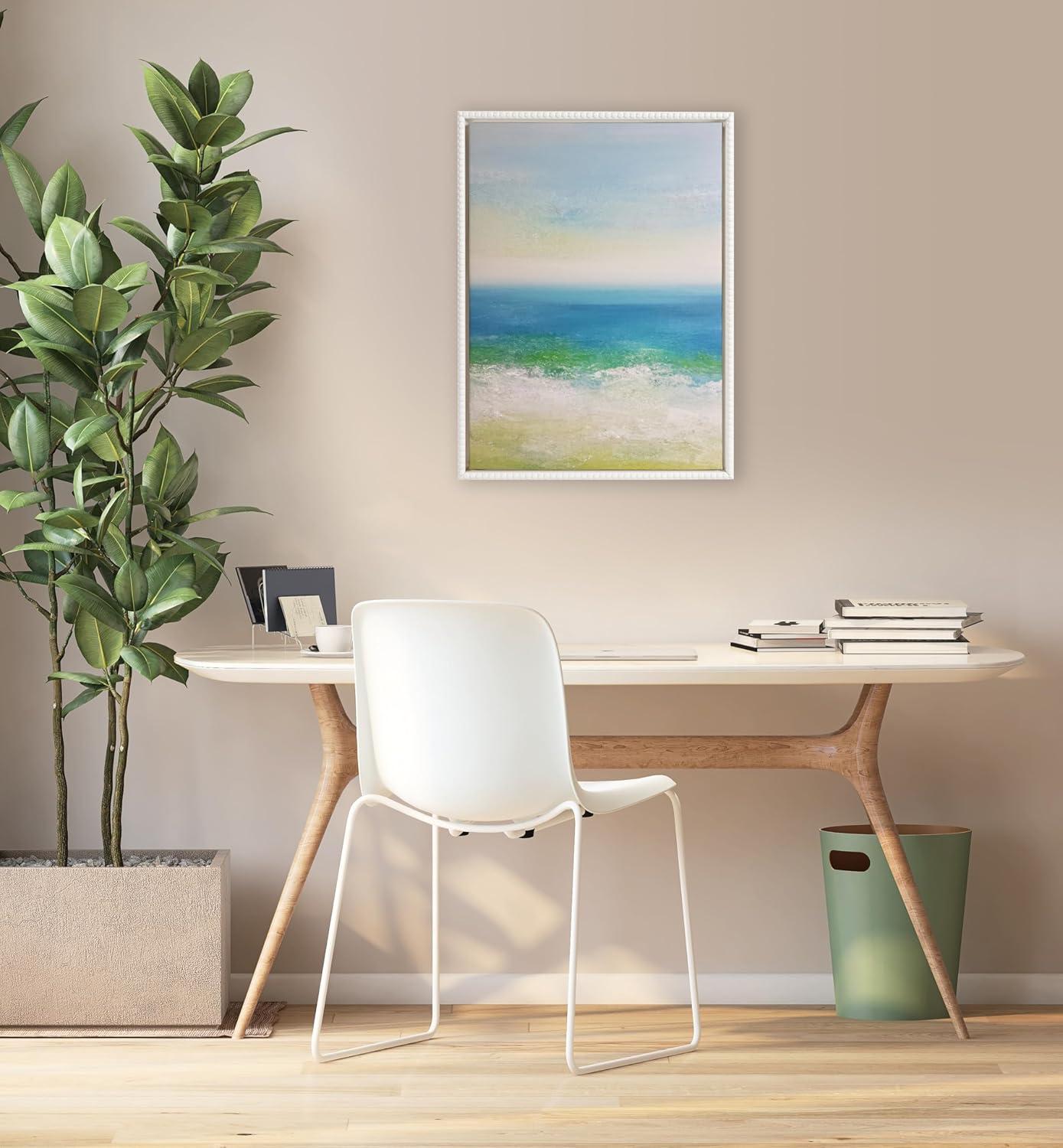 Kate & Laurel All Things Decor 18"x24" Sylvie Beaded Blank Canvas: Transitional Decor, Modern Art Style