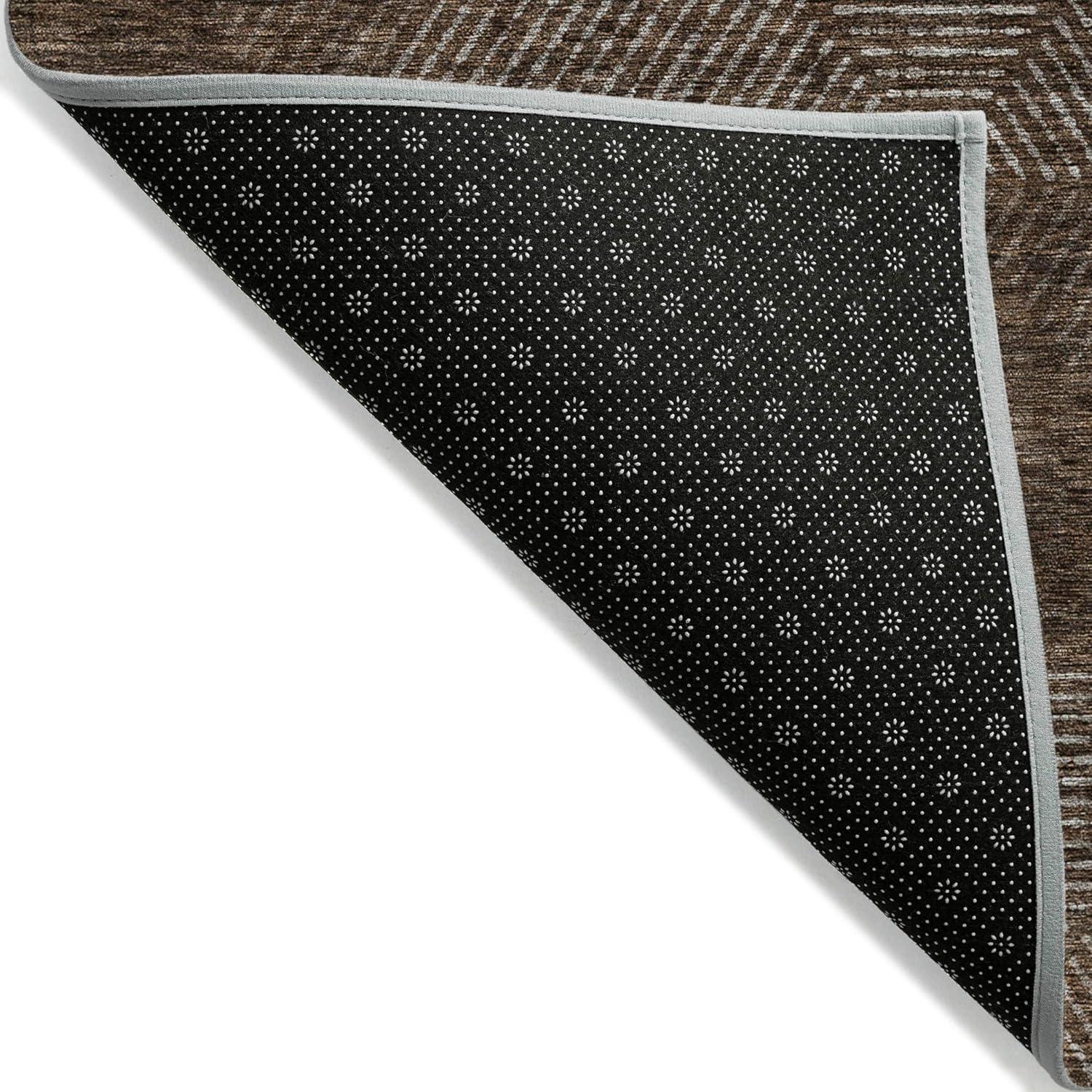 Addison Rugs Chantille Indoor/Outdoor Transitional Geometric Brown Washable Rectangle Rug, 2'6" x 3'10"