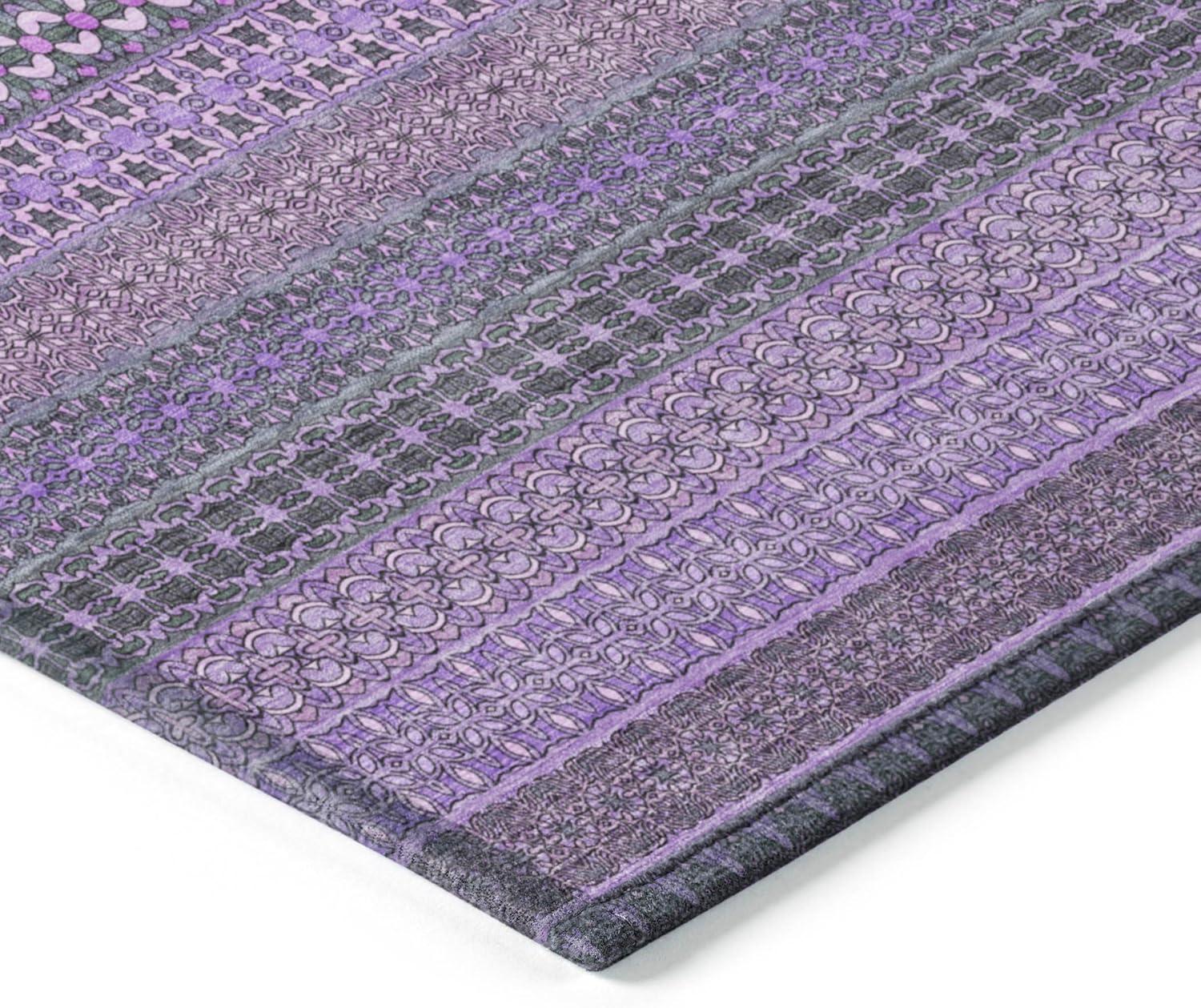 Addison Rugs Chantille ACN527 Purple 2'6" x 3'10 Indoor Outdoor Area Rug, Stain Resistant, Machine Washable, Non Shedding, Bedroom, Living Room, Dining Room, Kitchen Rug