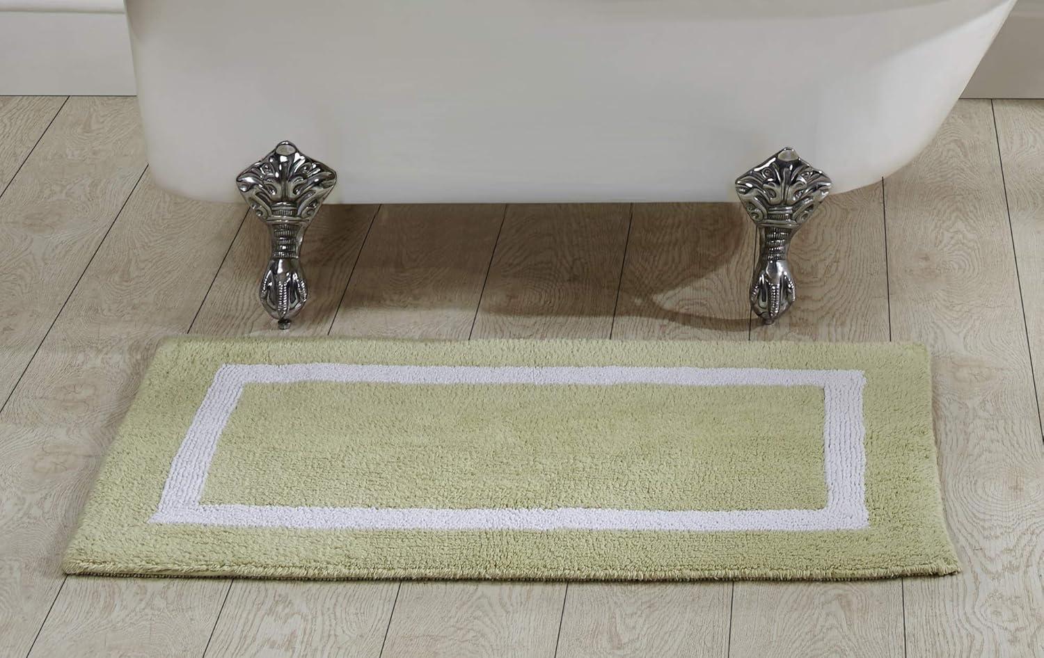 Widman 100% Cotton Bath Mats Reversible Super Absorbent Soft Bathroom Rug