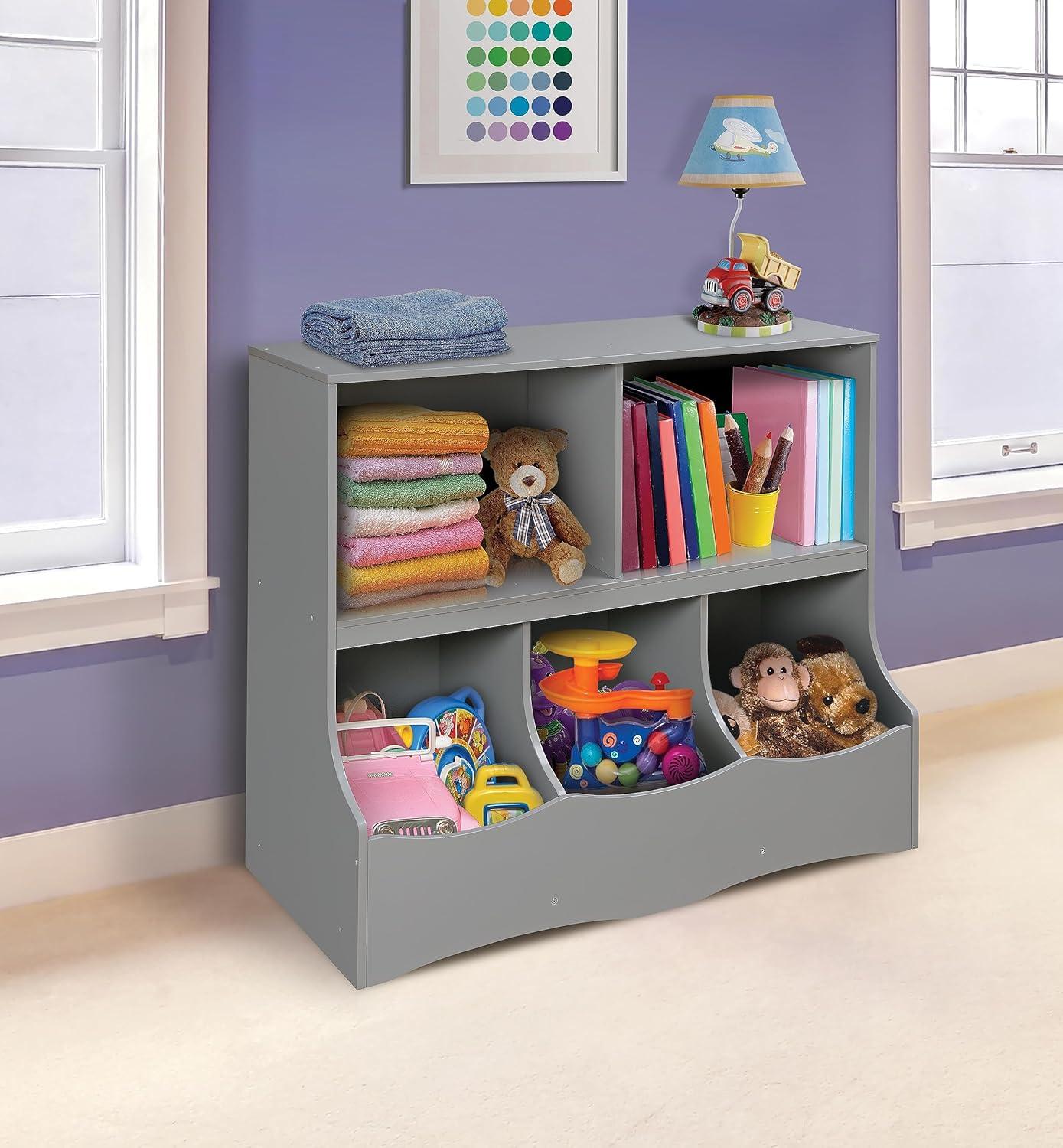 Badger Basket Multi-Bin Storage Cubby - Gray