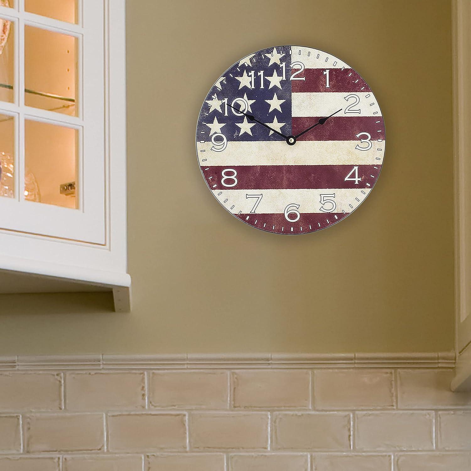 La Crosse Technology Americana Quartz Wood Wall Clock