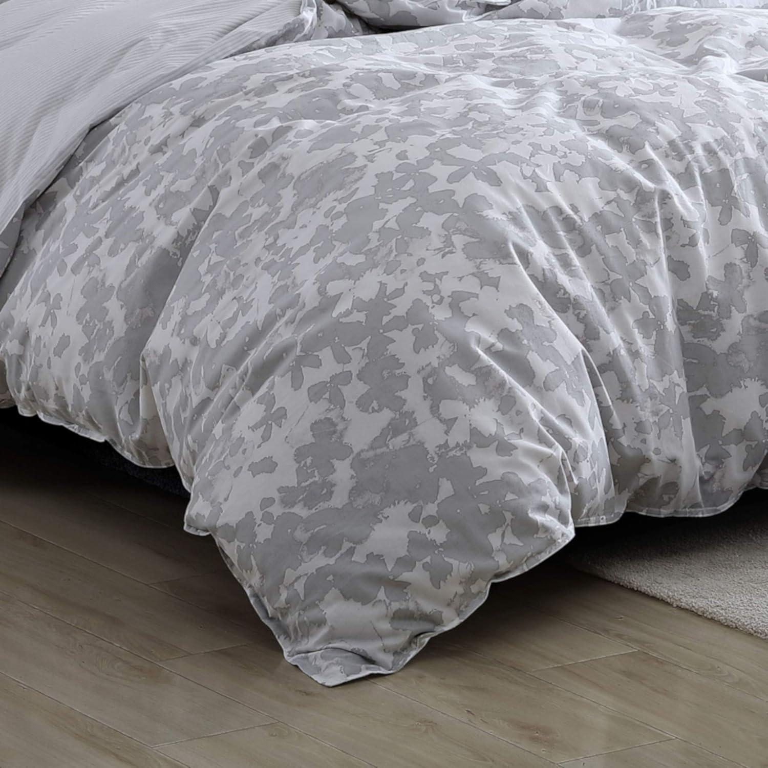 Twin Organic Cotton Grey Bedspread Cover Set