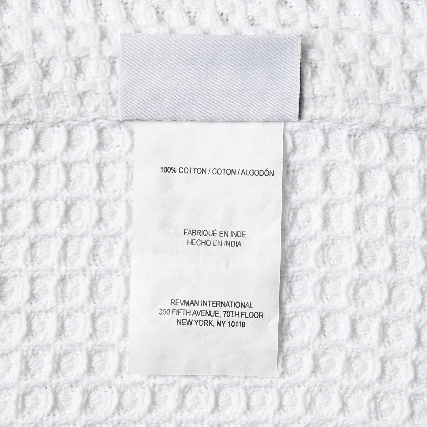 Vera Wang Waffleweave Cotton Blanket