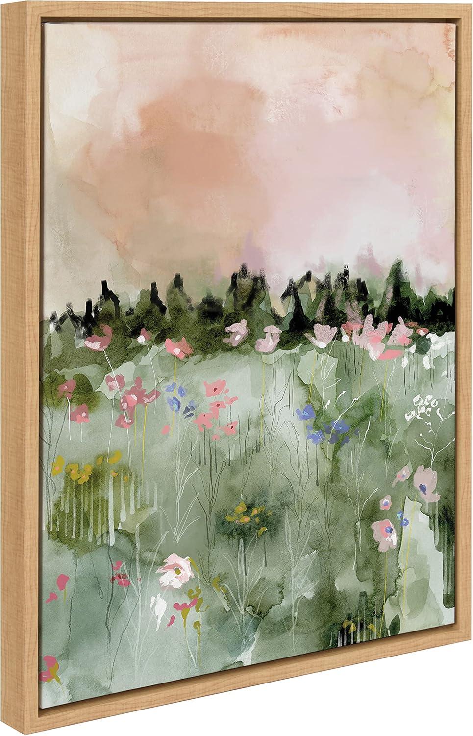 18" x 24" Sylvie Landscape 01 Framed Canvas by Annie Quigley - Kate & Laurel All Things Decor