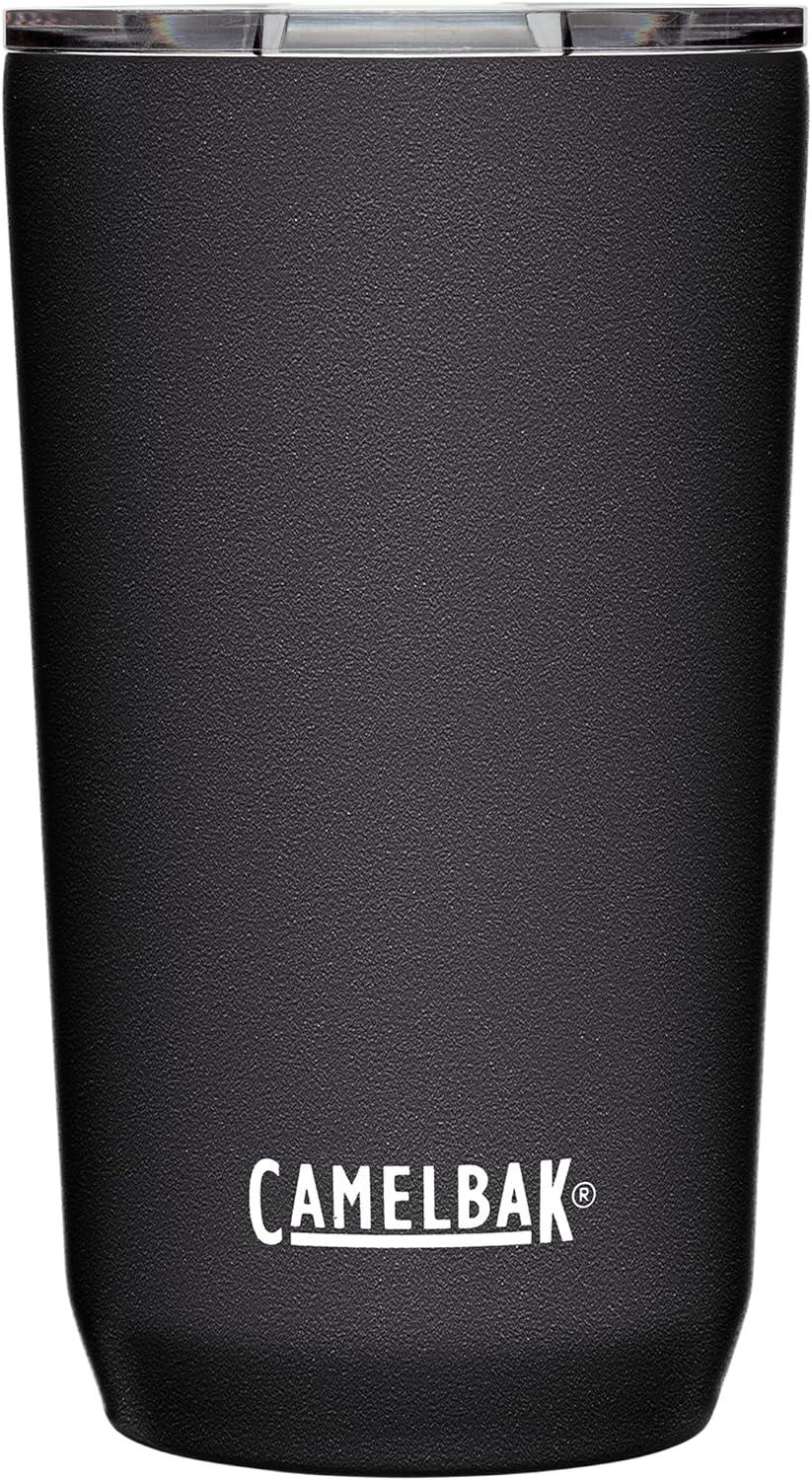 Black 16oz Insulated Stainless Steel Travel Tumbler with Tri-Mode Lid