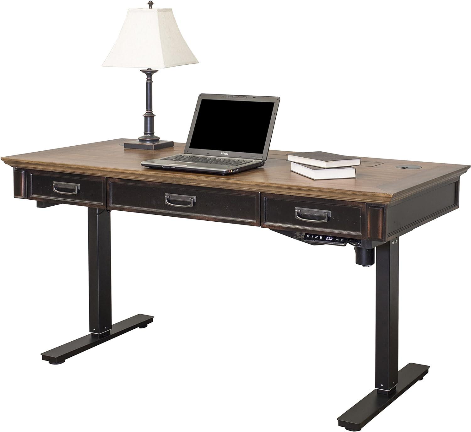 Hartford Brown Adjustable Height Electric Standing Desk